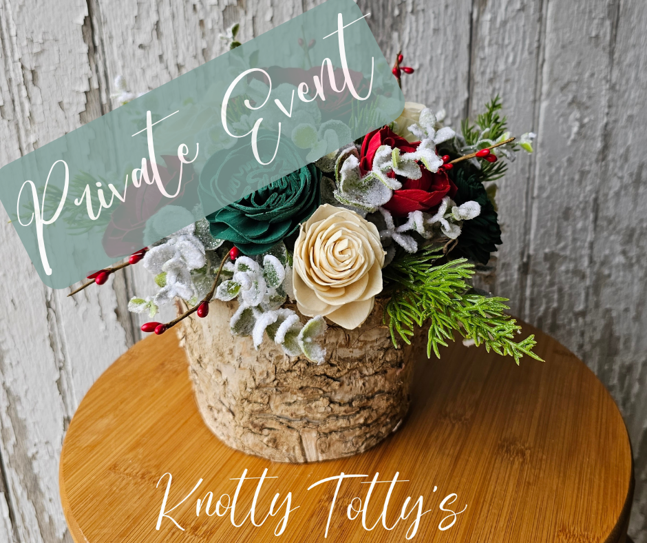 Private Event: Create &amp; Take: Wood Flower Birch Centerpiece at Burning Stitches- Abington