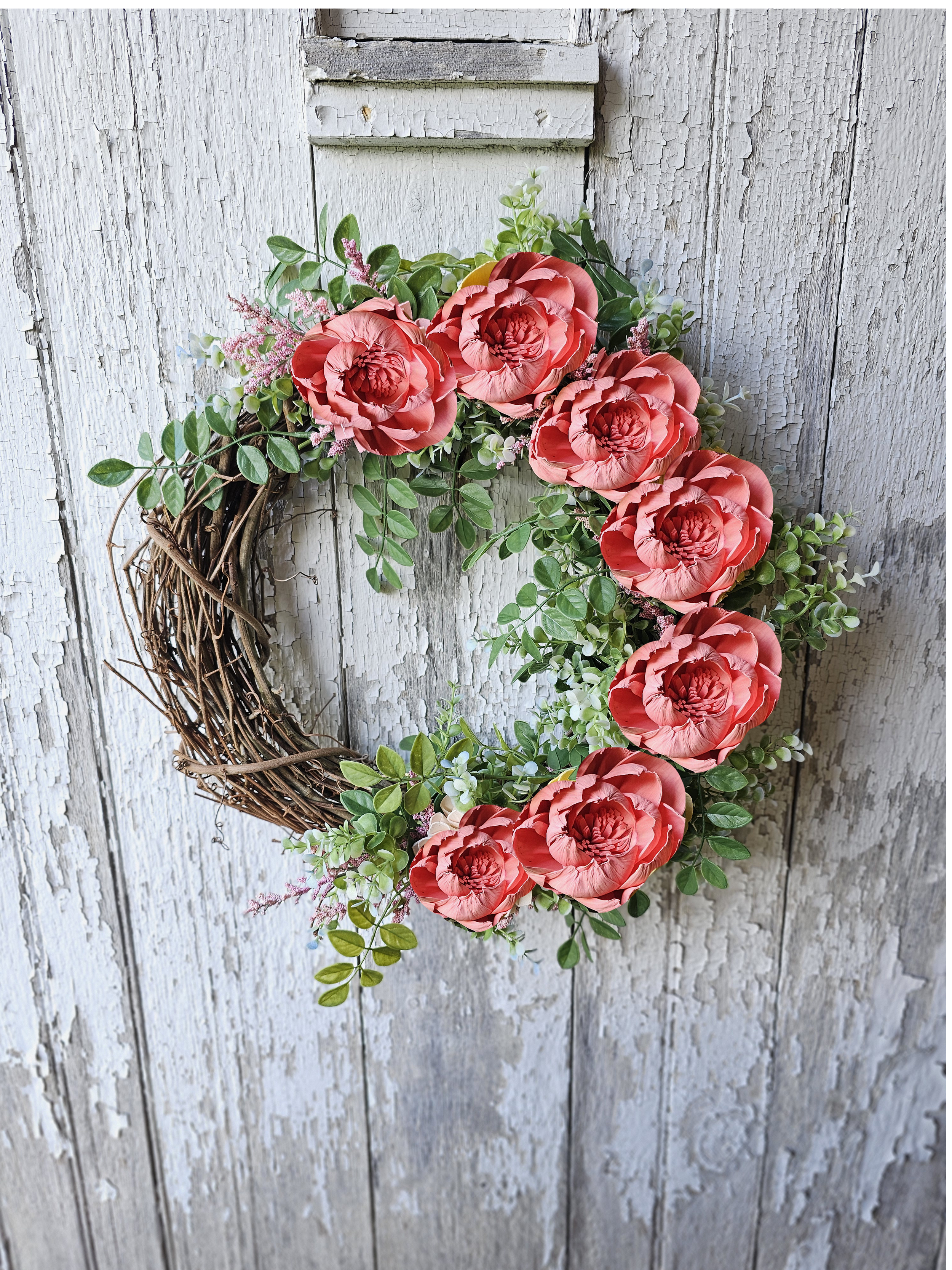 Create & Take: Wood Flower Peony Wreath @ Black Hat 
