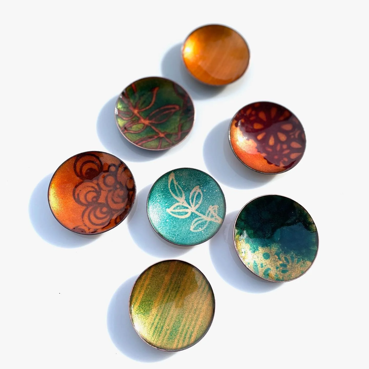 Small enameled copper dishes @tenwomenartists