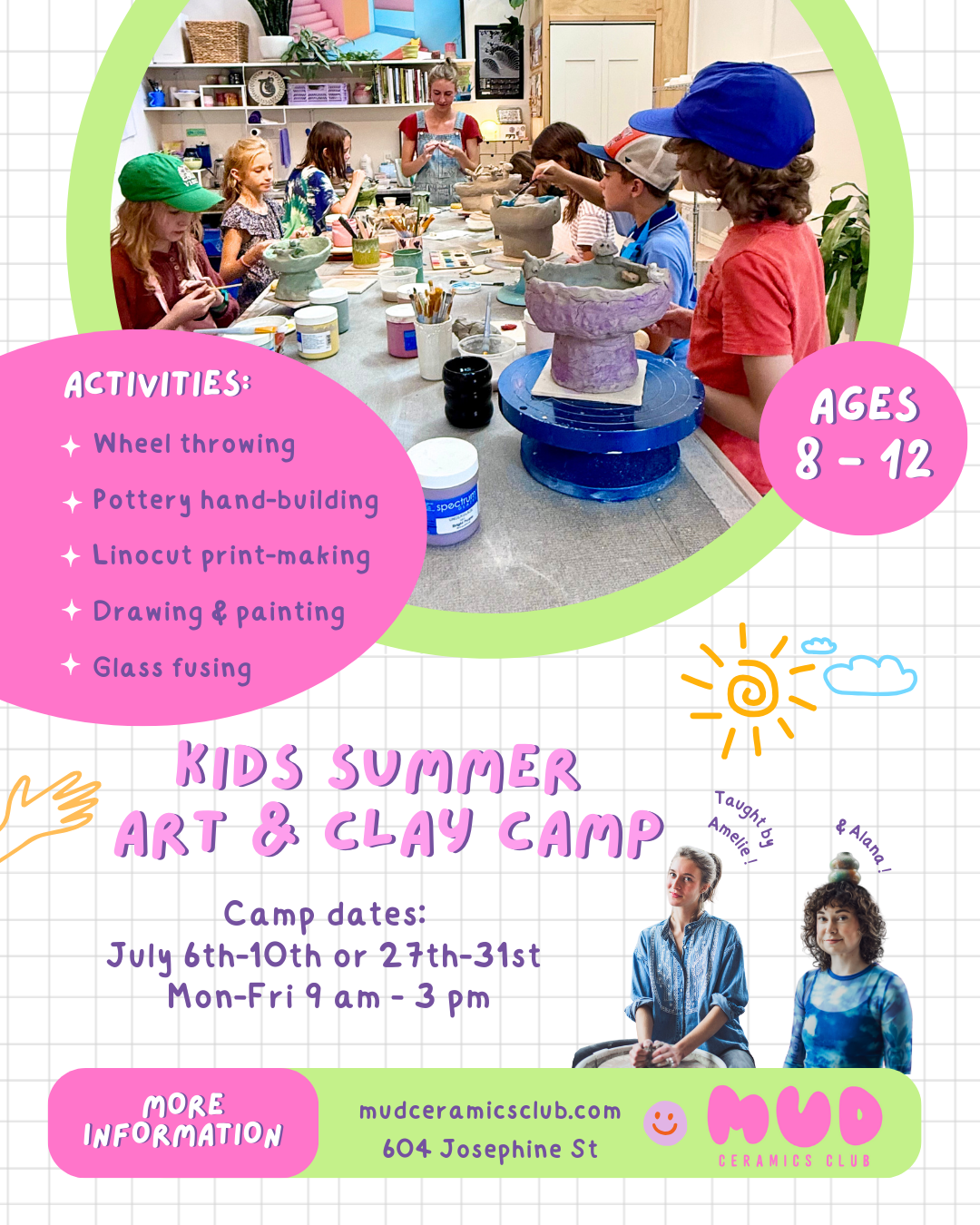 Summer Art & Clay Camp for Kids - July
