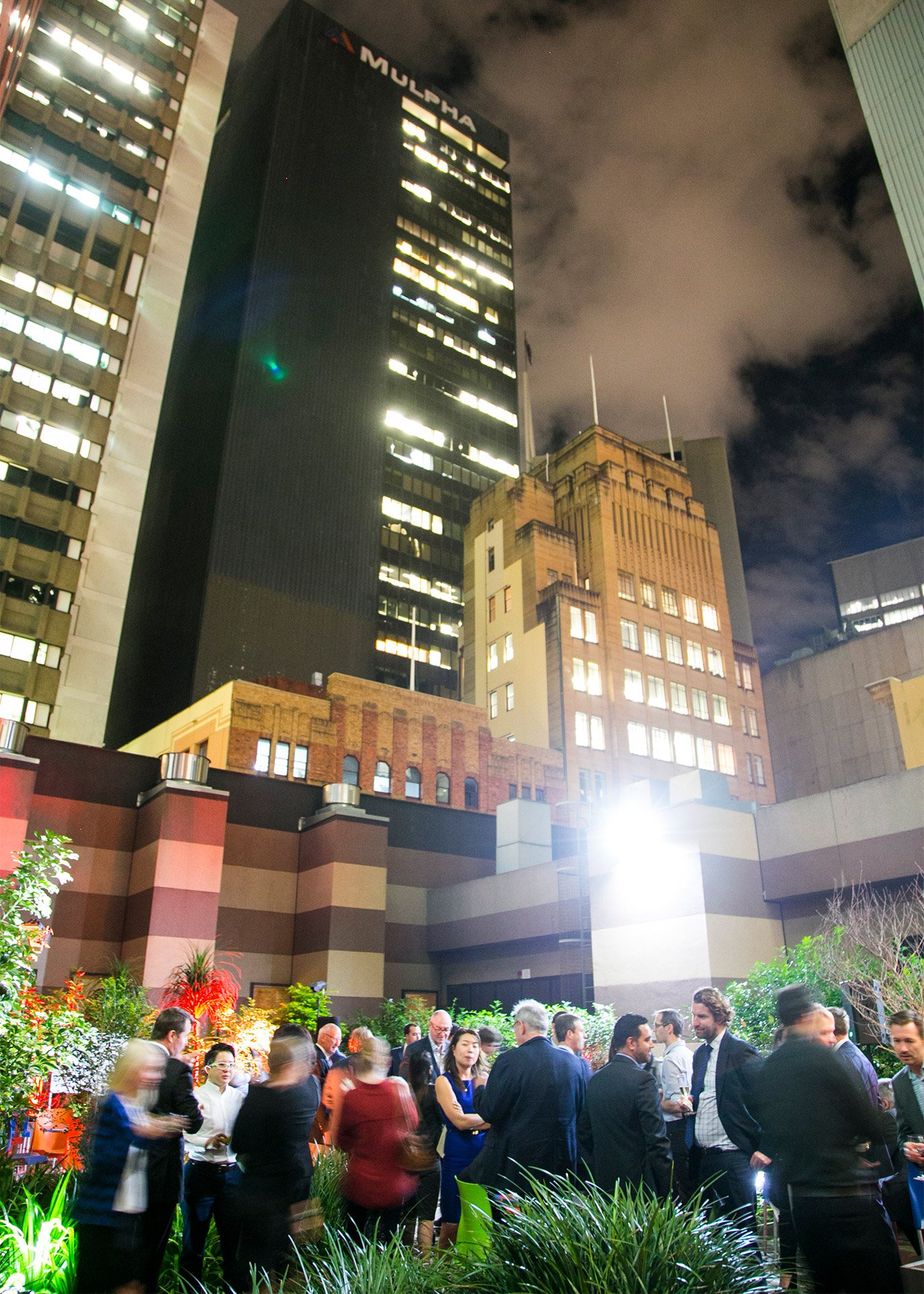 networking event skyscrapers in background sydney kirsten cox photography