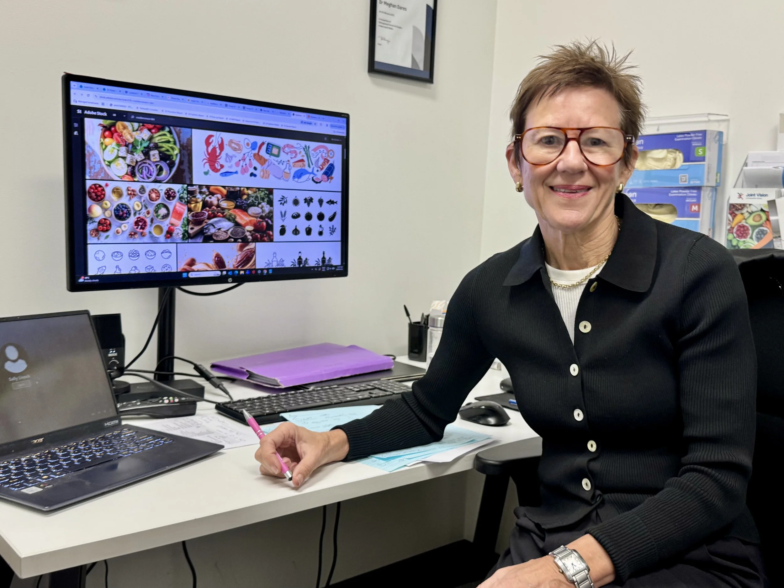 Accredited Practising Dietitian Sally Livock at Joint Vision Orthopaedic Group in Wollongong