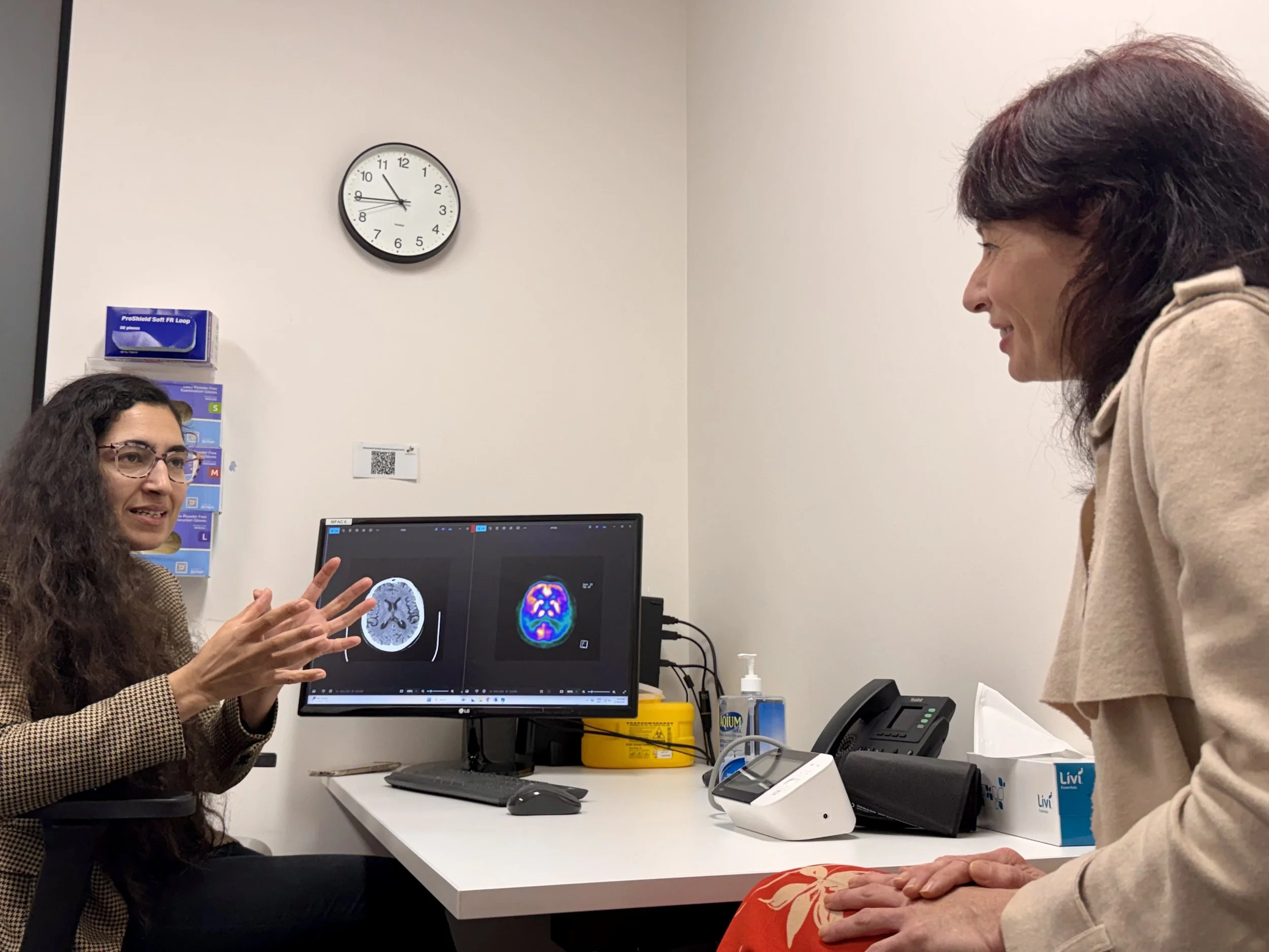 Dr Sheila Rahman consulting with an older patient during a geriatric assessment at Joint Vision Orthopaedic Group.