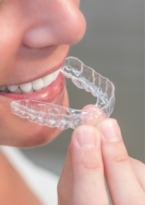 Paziente durante un trattamento odontoiatrico