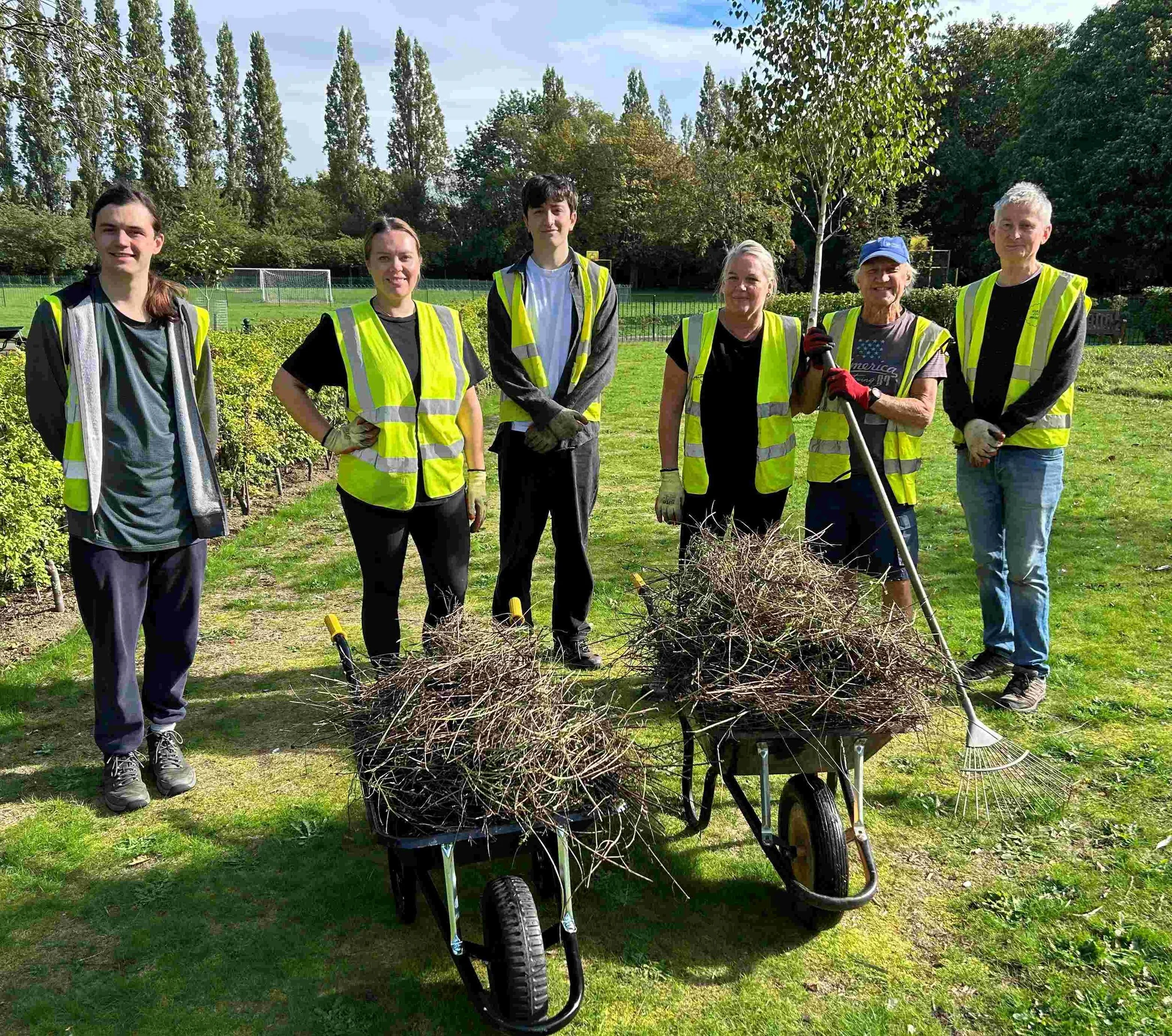 41 Volunteers Tackle a Major Wild Flower Meadow Clear-Up