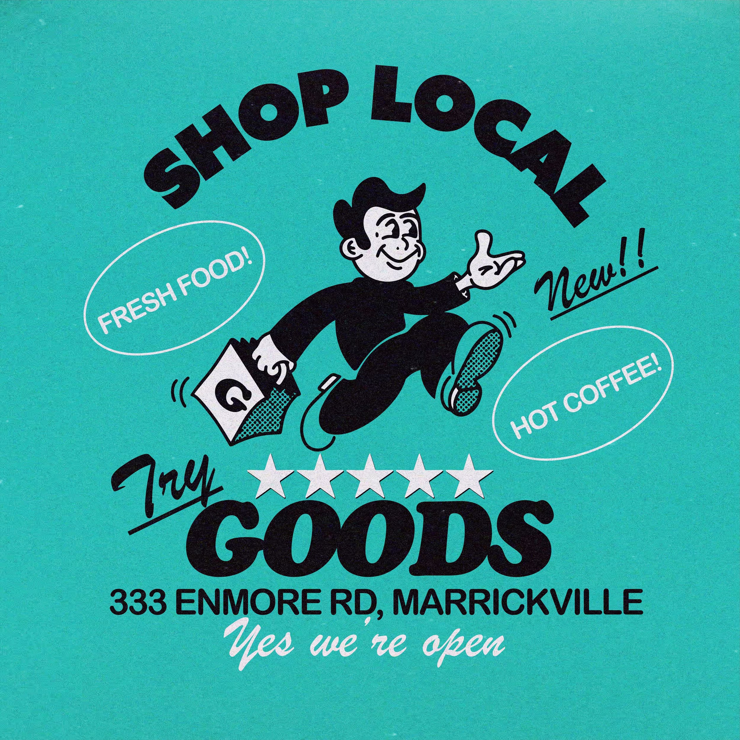 T shirt design for a grocery store