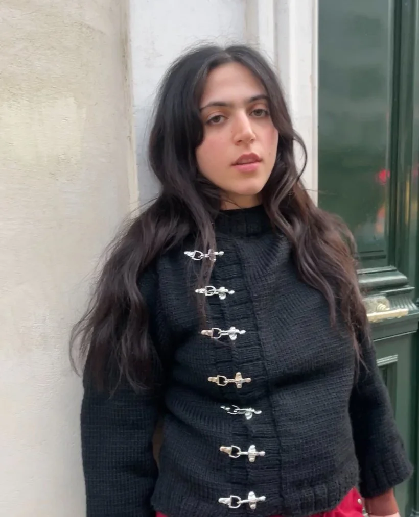 clasps sweater - black