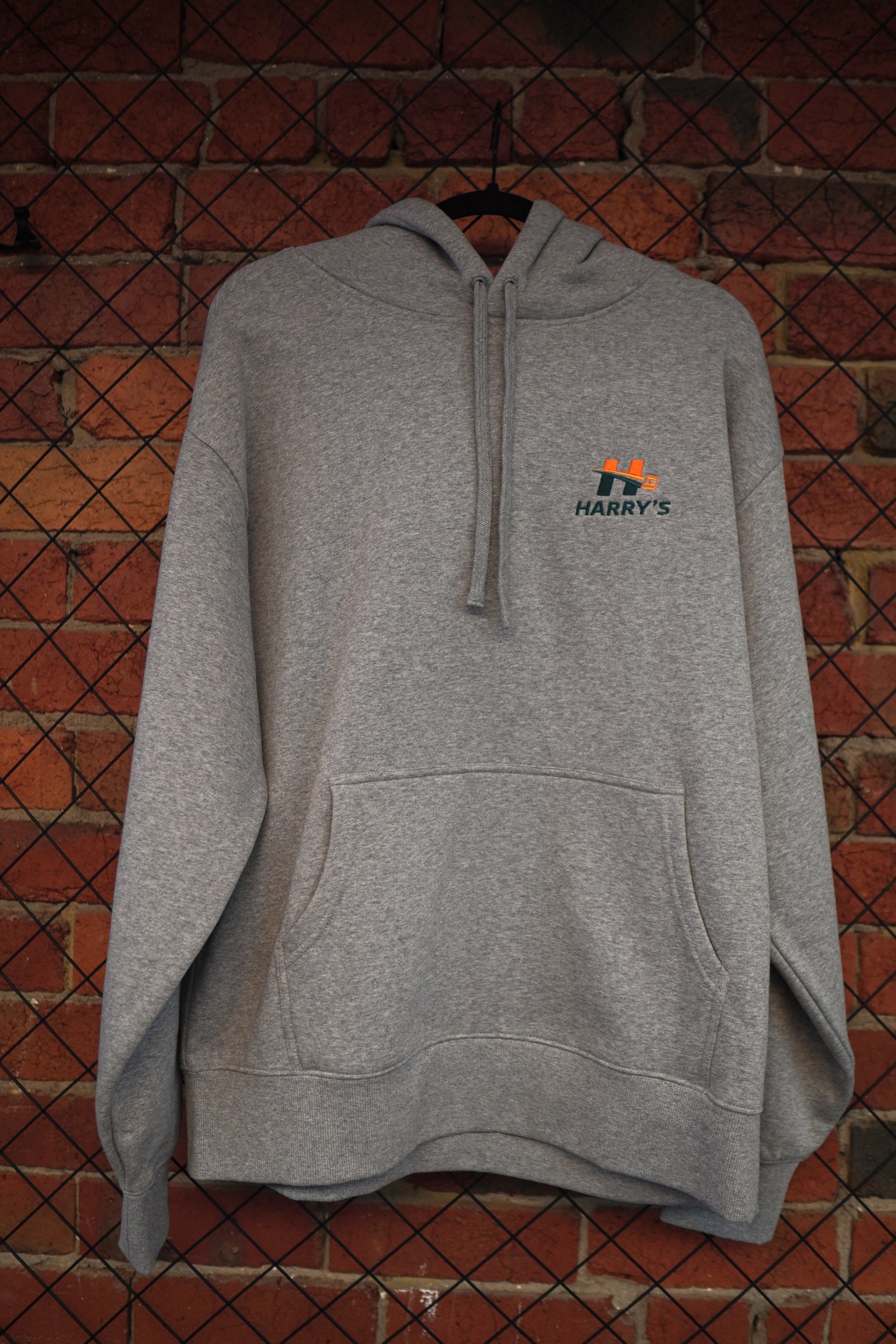 Harrys Embroided Hoodie - Grey