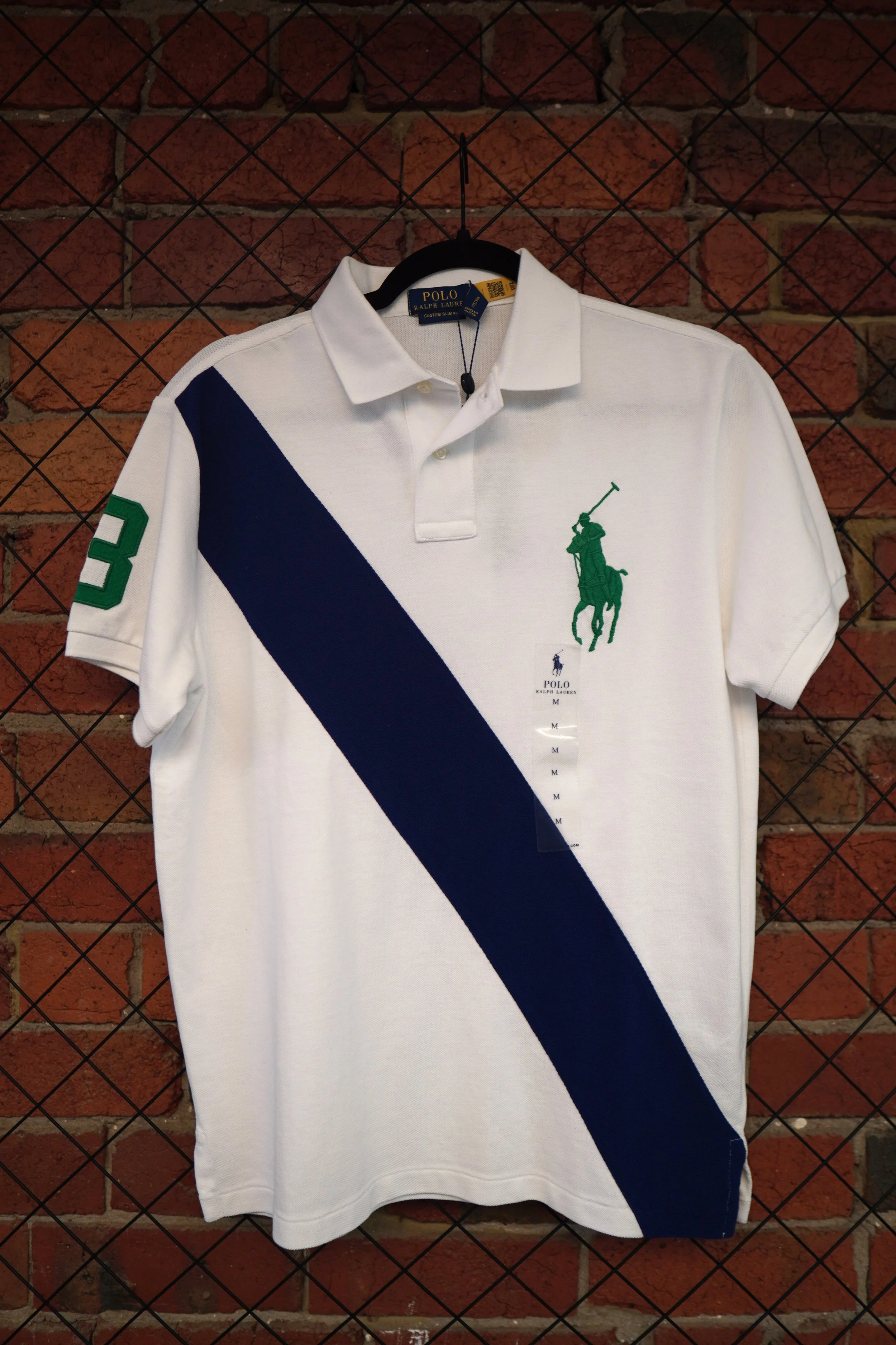 Ralph Lauren Polo - Sash Stripe - White/Blue - Medium