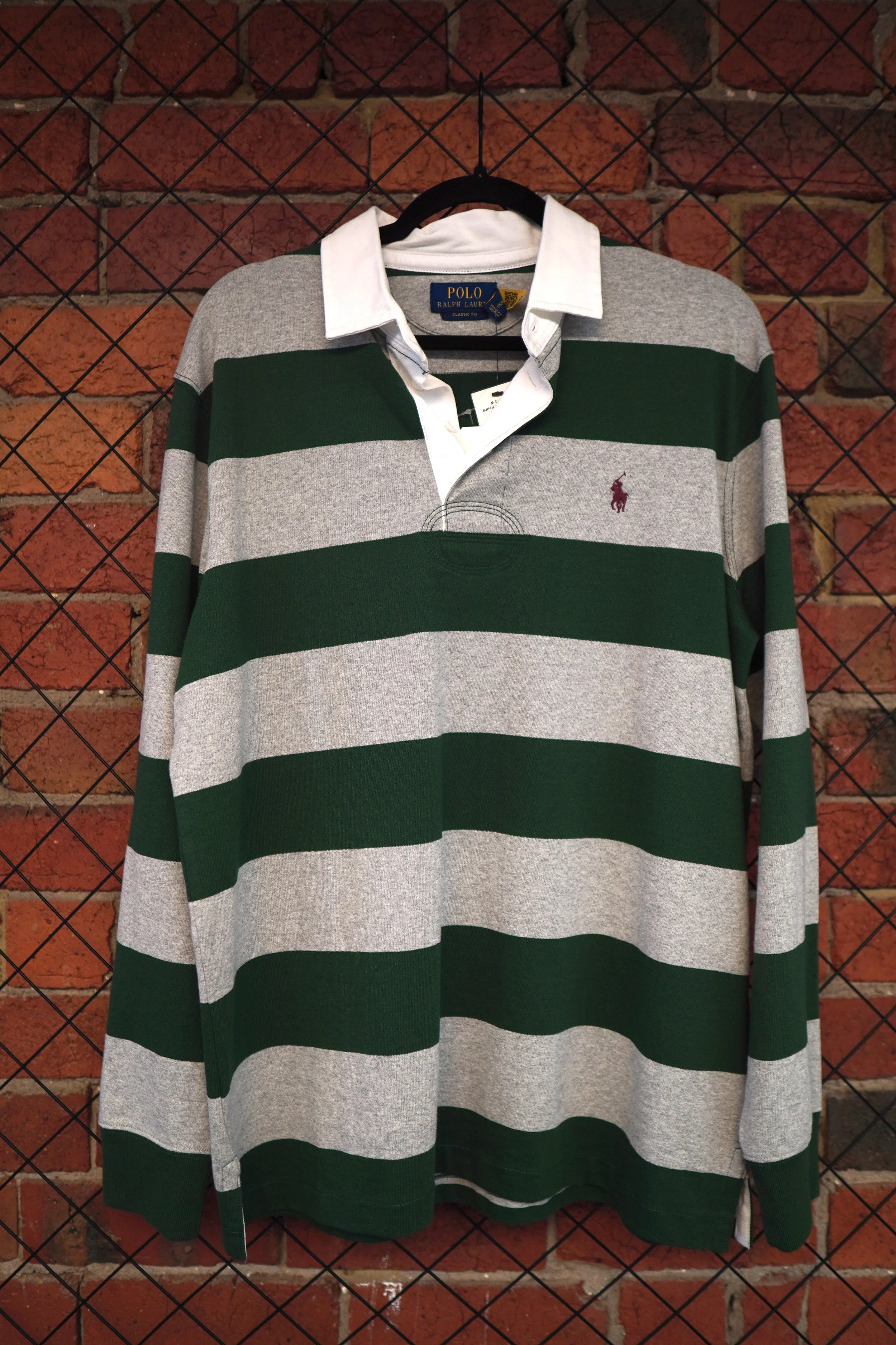 Polo Ralph Lauren - Rugby Shirt - Green/Grey - Medium