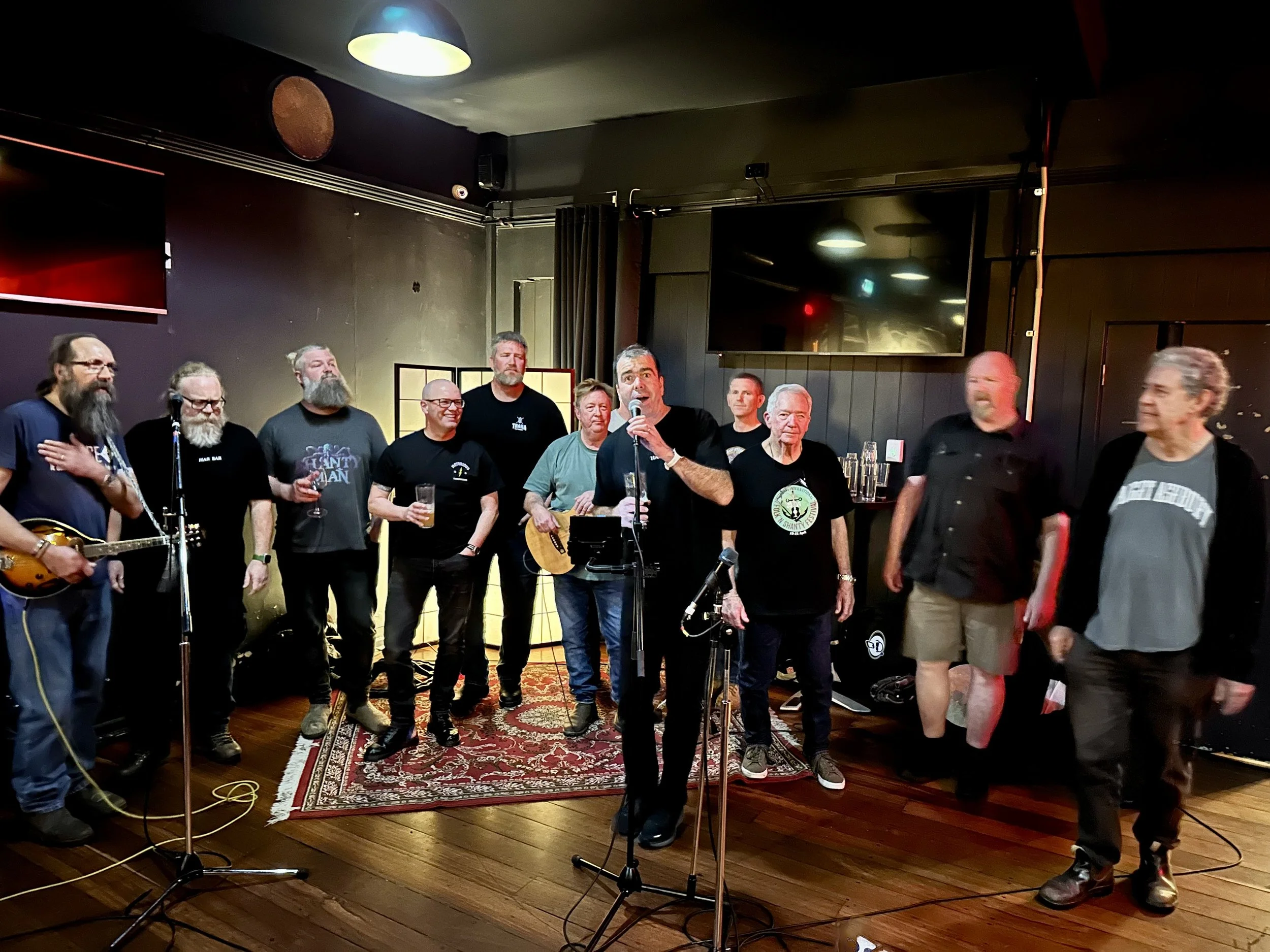 Albany sea shanty band Shantymen live at Six Degrees Albany