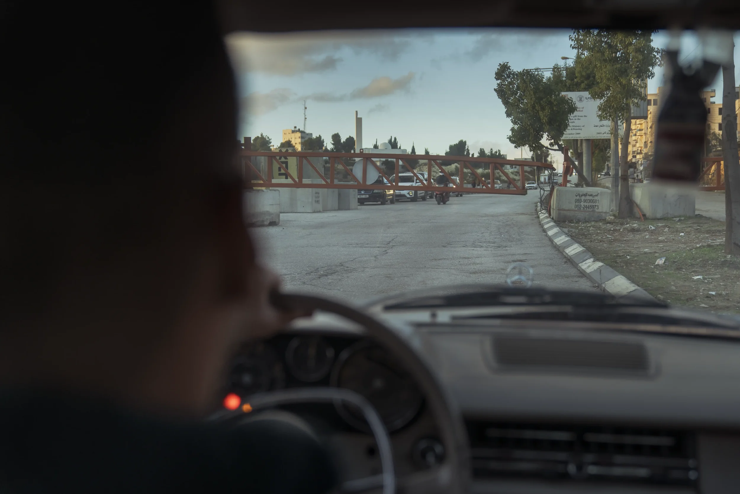 Yazam drives through Hebron. Ahead, a closed gate marks a daily reality in which the right to move is limited and unpredictable.
Hebron - November 2025