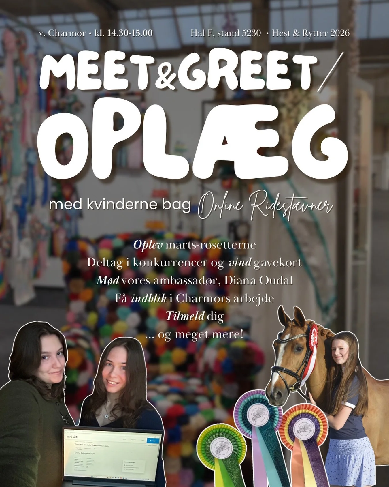 L&oslash;rdag kl. 14.30-15.00 afholder vi et lille meet &amp; greet / opl&aelig;g p&aring; @charmor.dk&rsquo;s stand i Hal F, stand 5230. 🙌

Her fort&aelig;ller vi om vores koncept og tankerne og arbejdet bag det der i dag er Danmarks st&oslash;rste