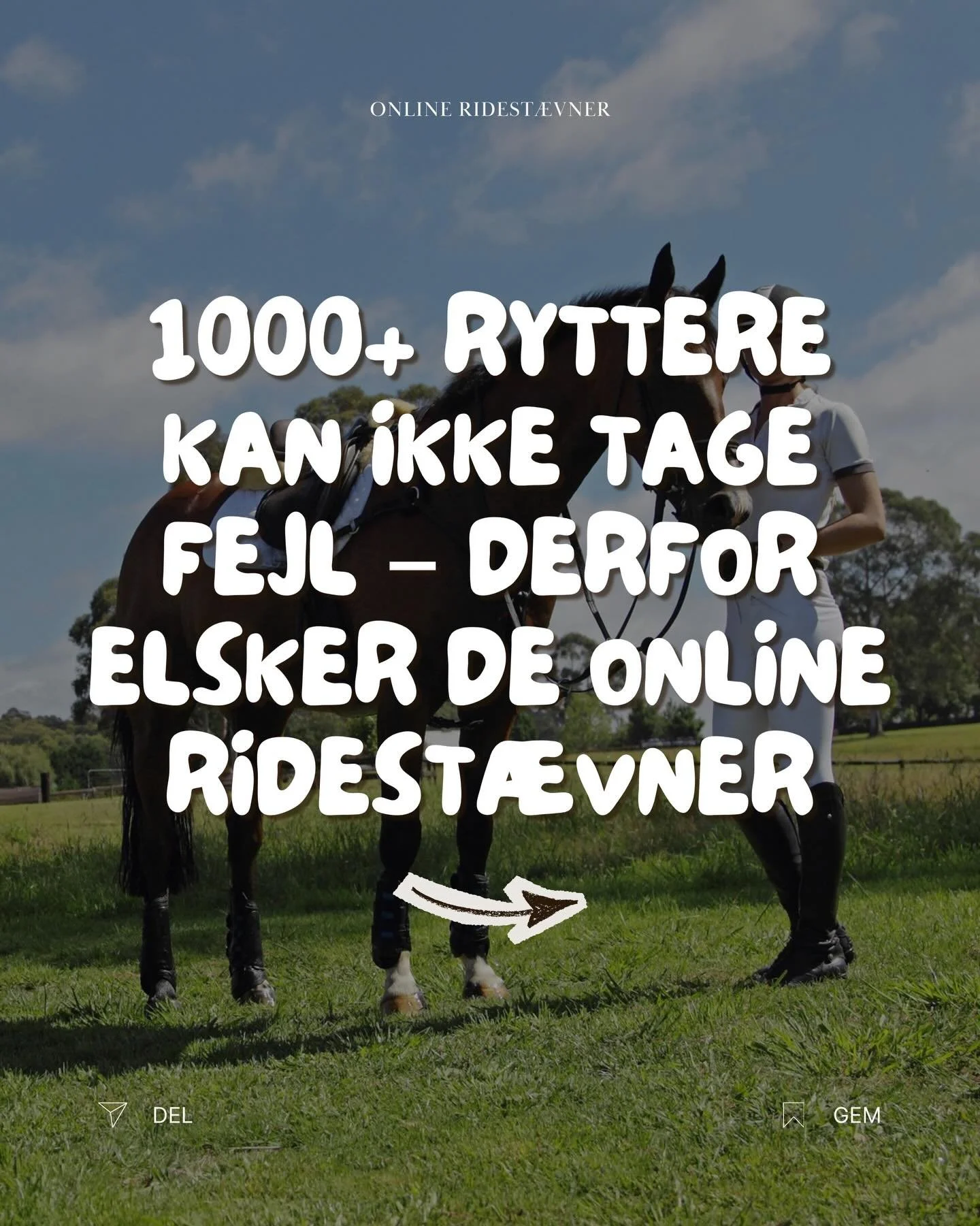 Swipe og se, hvorfor ryttere v&aelig;lger et st&aelig;vneformat, der passer til deres hverdag, udvikling og ambitioner. 🐴💚✨