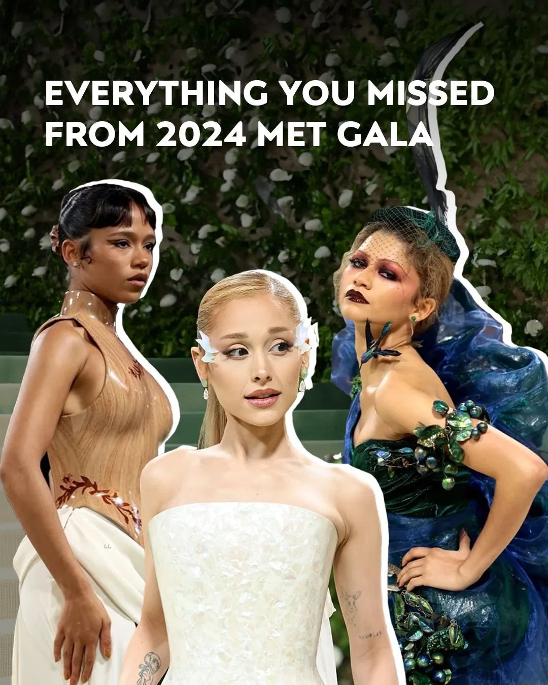 Step into 'The Garden of Time' 🌸 
 
Here's your exclusive peek at all the unforgettable moments from the 2024 Met Gala. From jaw-dropping fashion to all the gossip, we've got the scoop on everything you missed. 
 
Share in the comments your favorite
