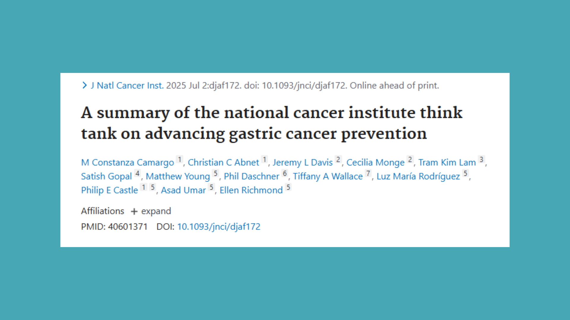 Advancing gastric cancer prevention: Vax2Muc coordinator contributes to current discussions