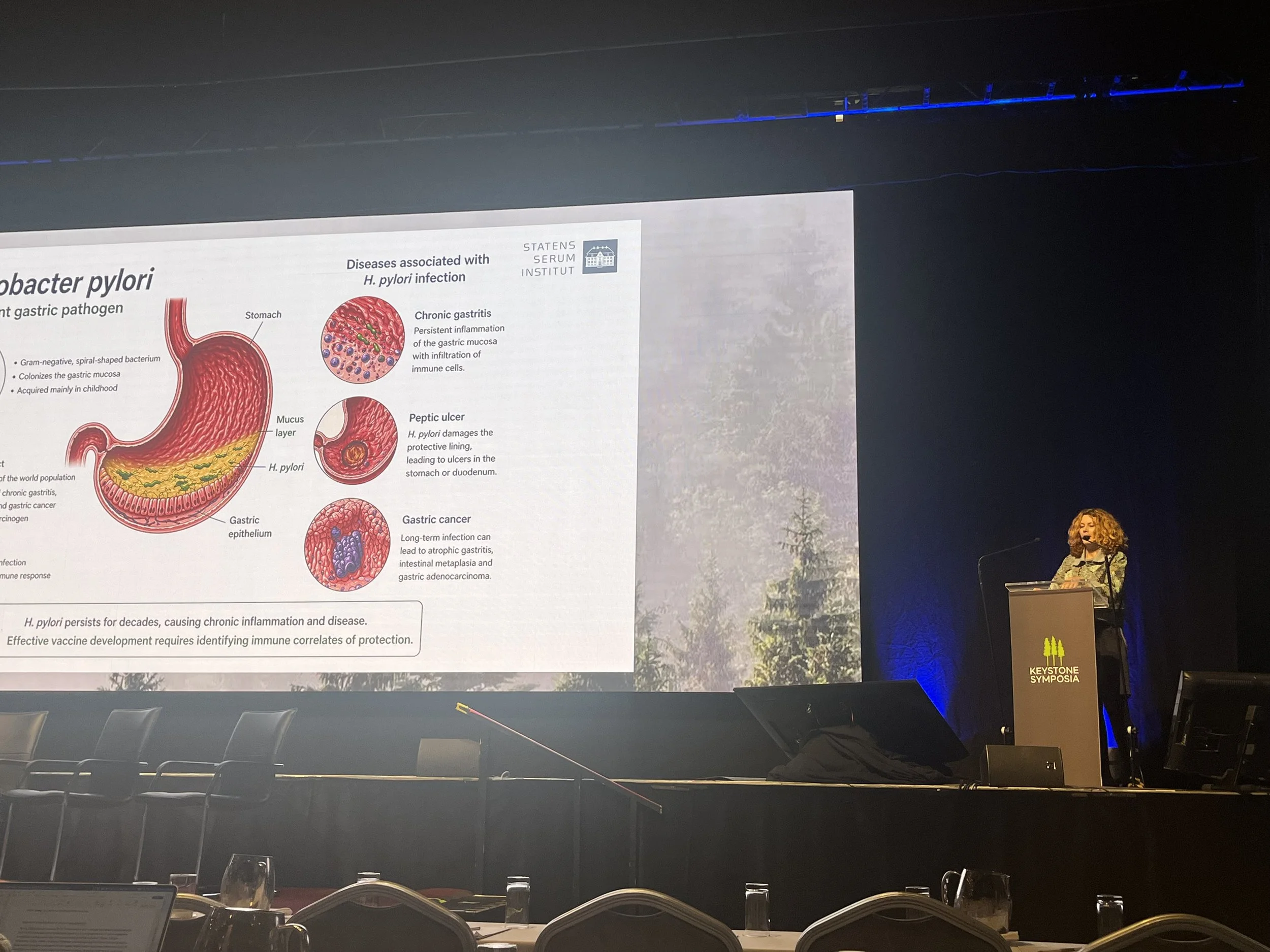 Gitte Erbs at the Vaccinology conference.