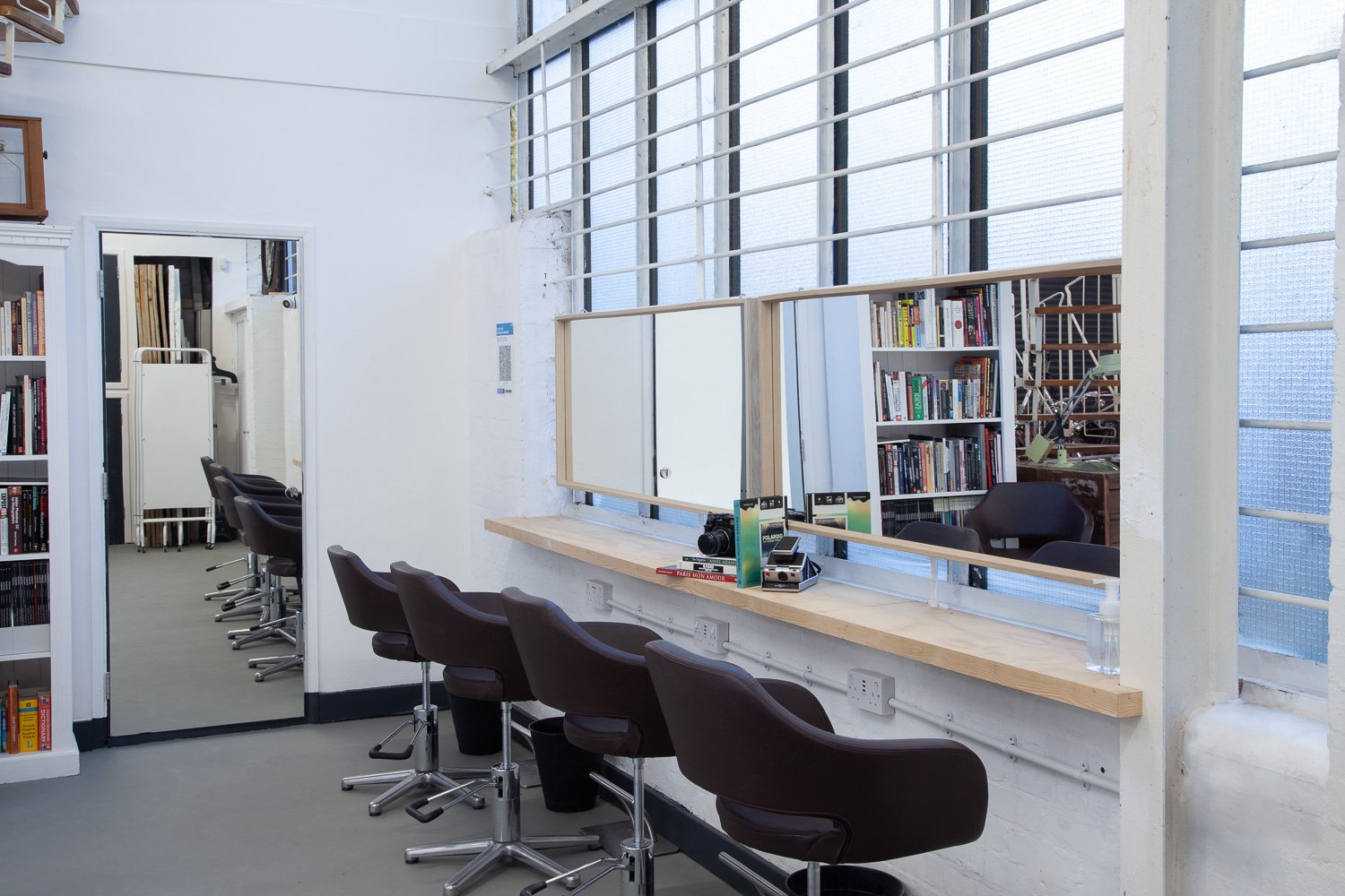 Photographic studio makeup and styling area with mirrors, interior photographer, Essex