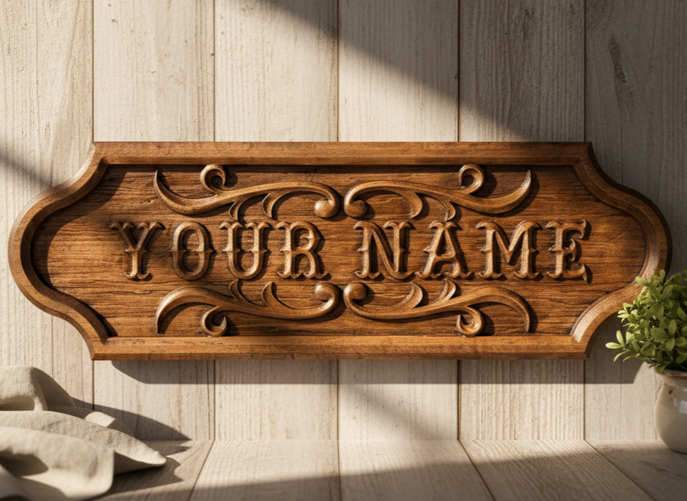 Western-Style “Customized” Wood Sign, Rustic Home Decor, Western Sign Wood Carved