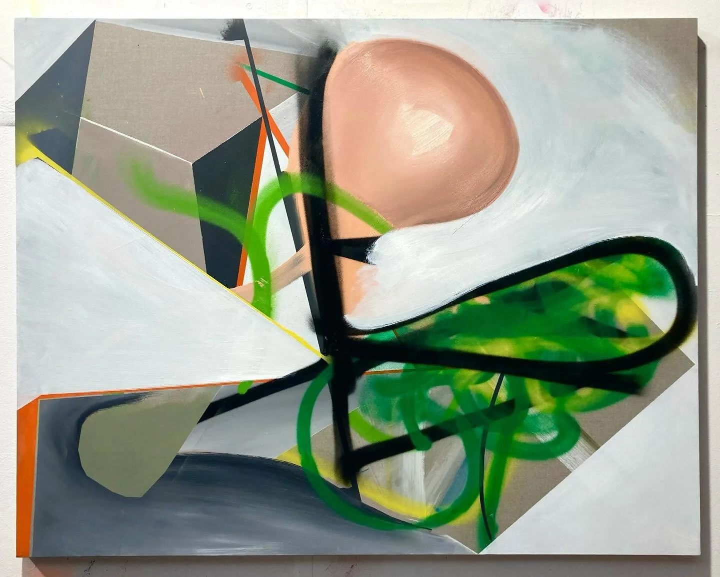 Unlimited / Limited. In fall/winter 2025/26, I started a new series of medium-sized paintings. I initially give them the greatest possible autonomy by bringing together various components of my earlier works. Organic, technical, sculptural, and two-d