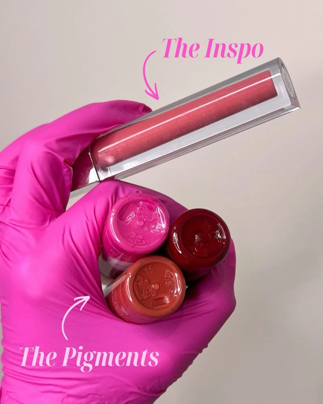 I&rsquo;m not out here copy + pasting your lip gloss colour onto your lips.
BUT I am using it as inspiration 💄

In this set, my client brought her fav gloss and we used it to guide the tone, then custom mixed pigments to suit her natural lips.

Swip