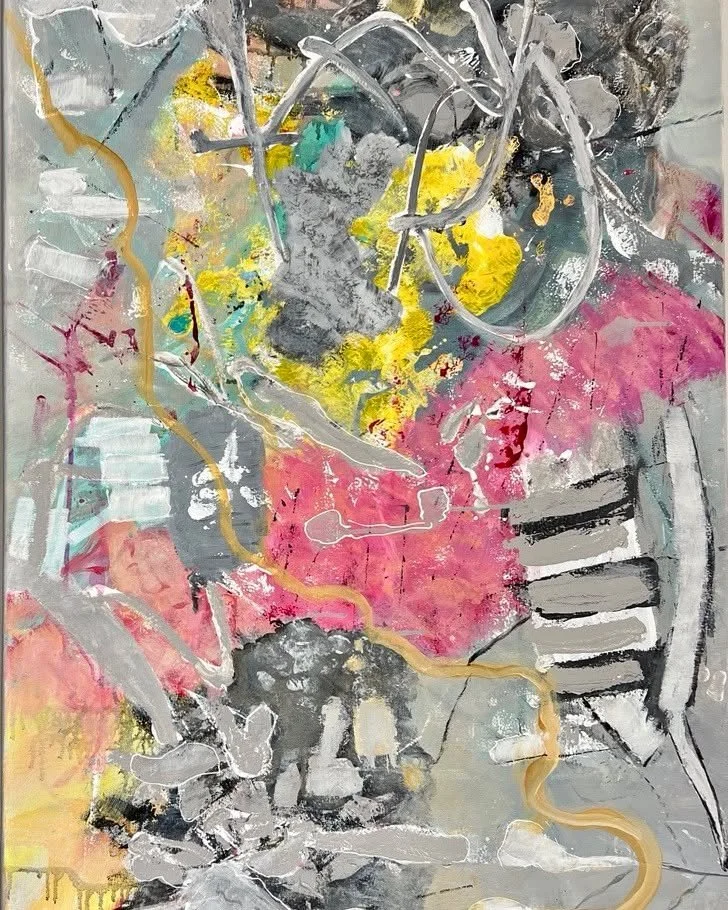 TANGLED EMOTIONS. 48x24
Will be in a 11 person exhibit titled Abstrat Conversations at the Guild of Creative Art in Shrewsbury NJ. SAVE THE DATE for the Meet The Artists Reception on Sunday September 7th 3-5 pm with refreshments and light bites.  The