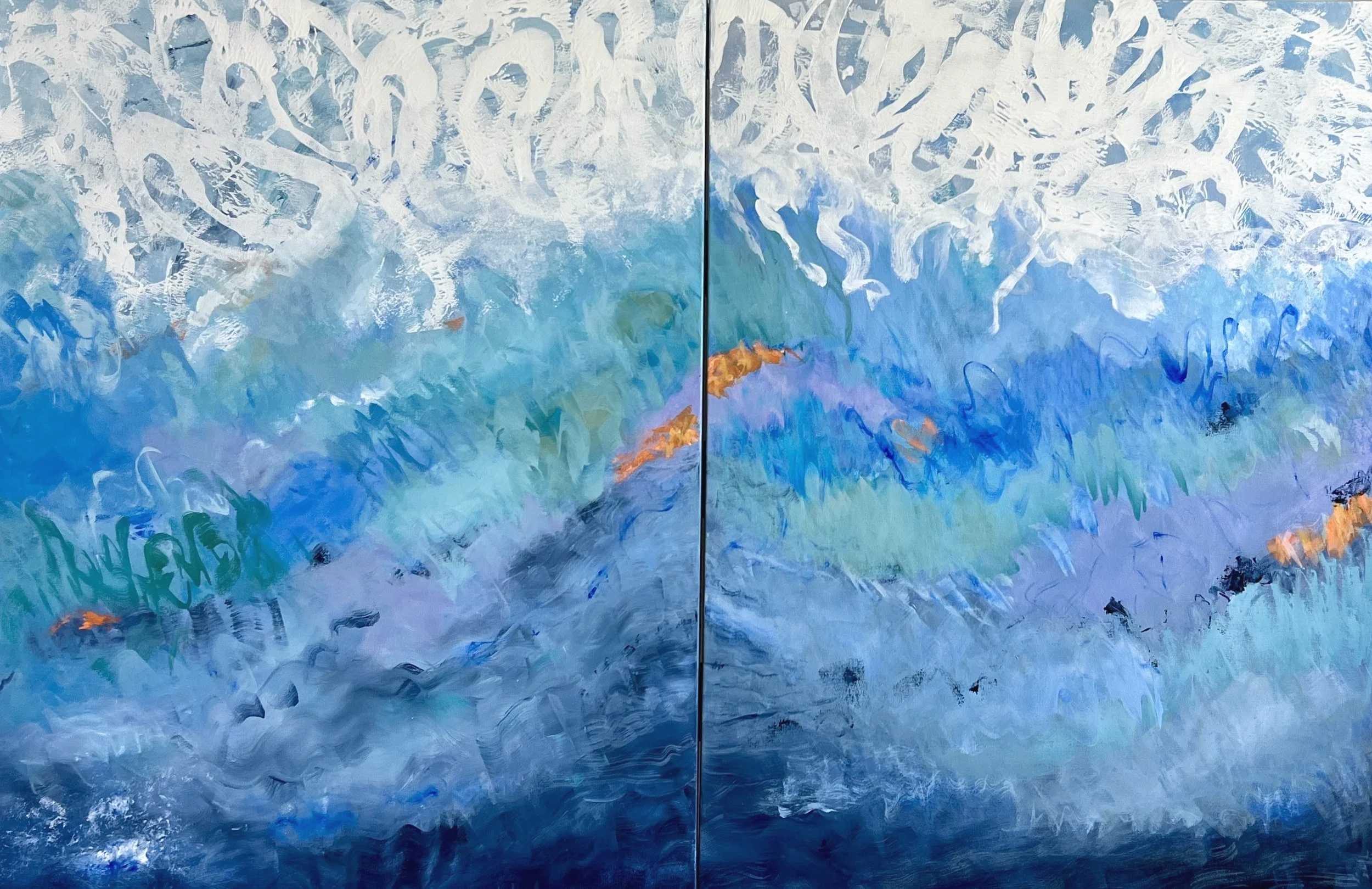 Sounds of the Sea   1 and 2   (diptych)  40x60in. total