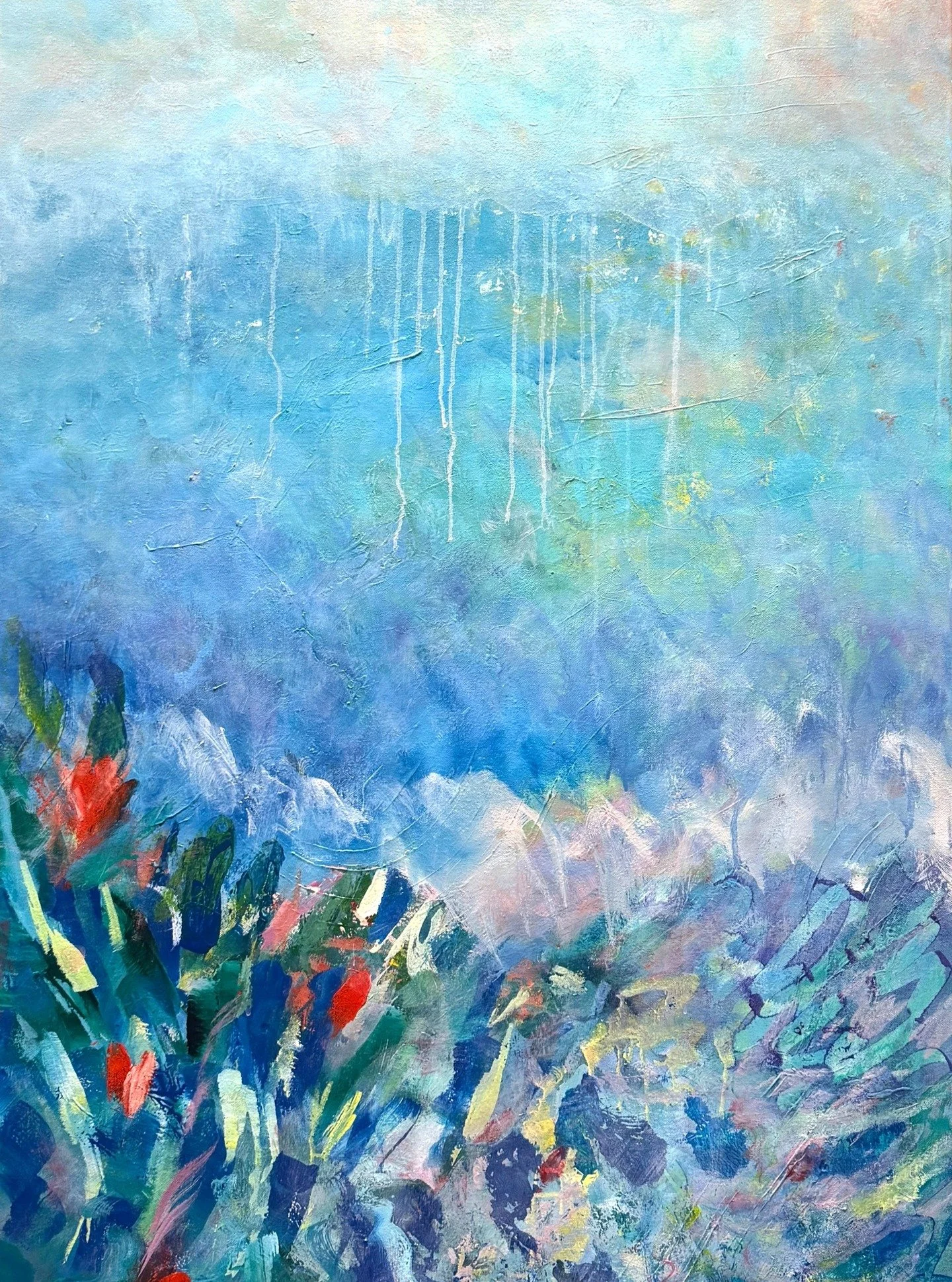 FEELING MISTY 48x30 work in progress.
IG cropped the top. How to post entire photo?

#abstractart