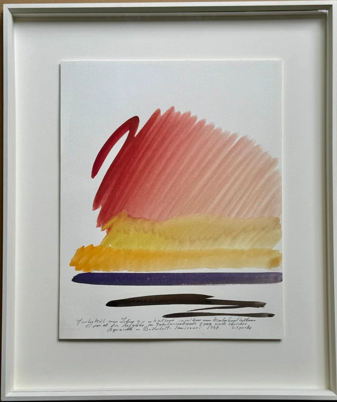 FARBIGKEIT AM LEBEN ZU ERHALTEN 1997 AQUARELL AUF BUTTEN 49X40CM.jpeg