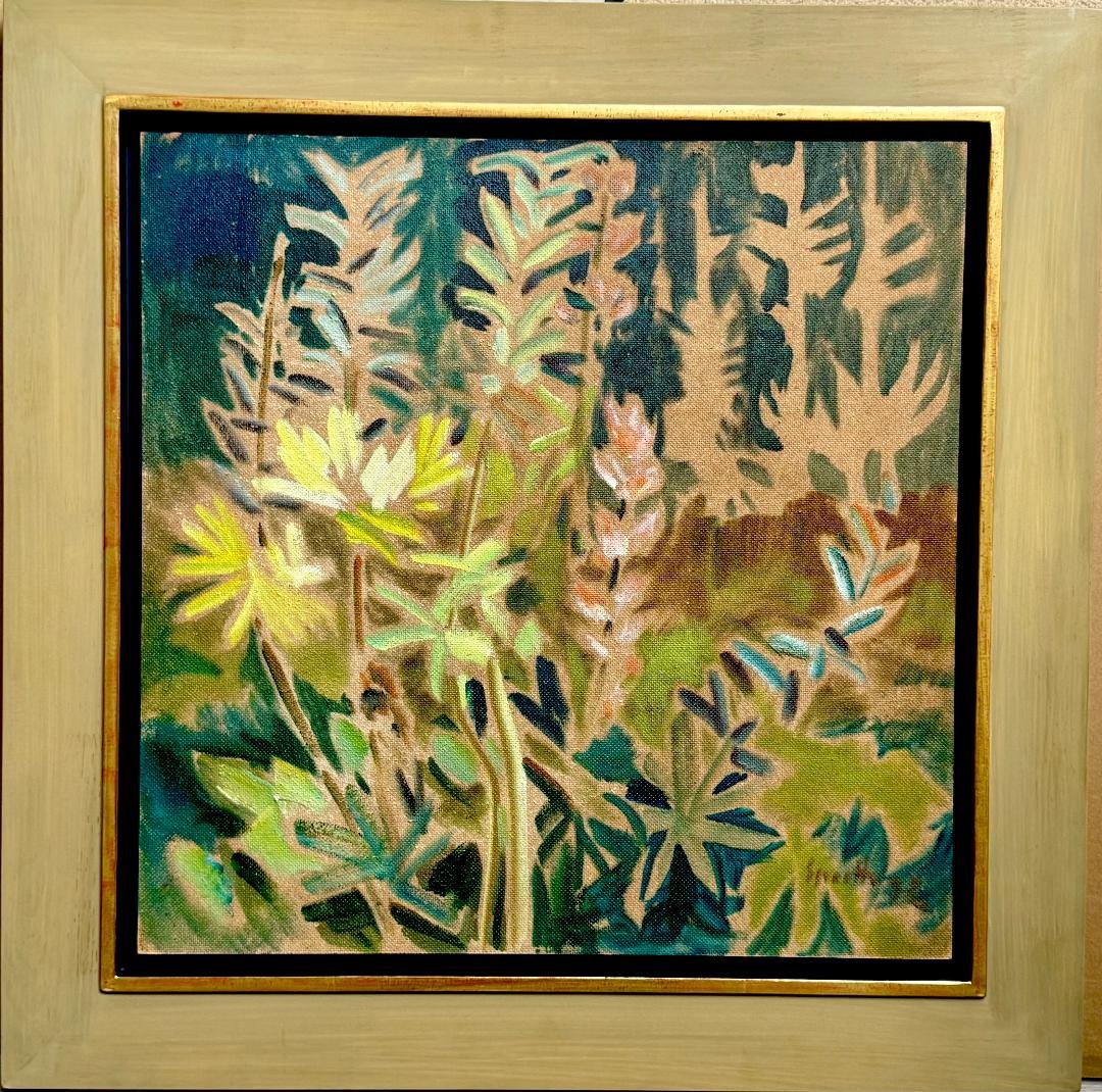 IN MEINEM GARTEN 1992 OL AUF HARTFASER 61X61CM.jpeg
