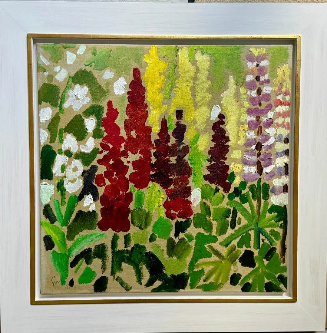 IN MEINEM GARTEN LUPINEN U 1981 OL AUF LEINWAND 60.8X61.1CM.jpeg