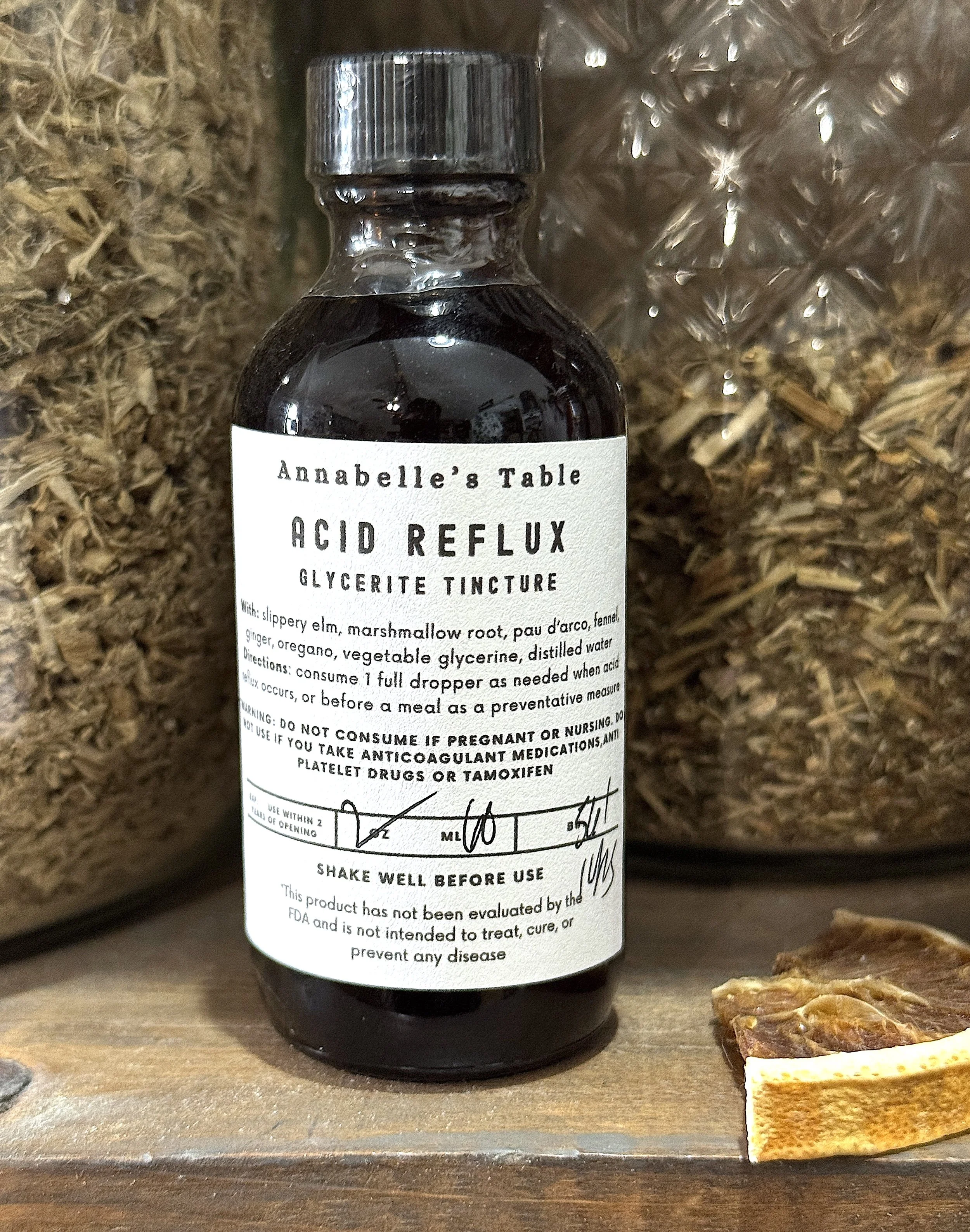 Acid Reflux Herbal Glycerite Tincture