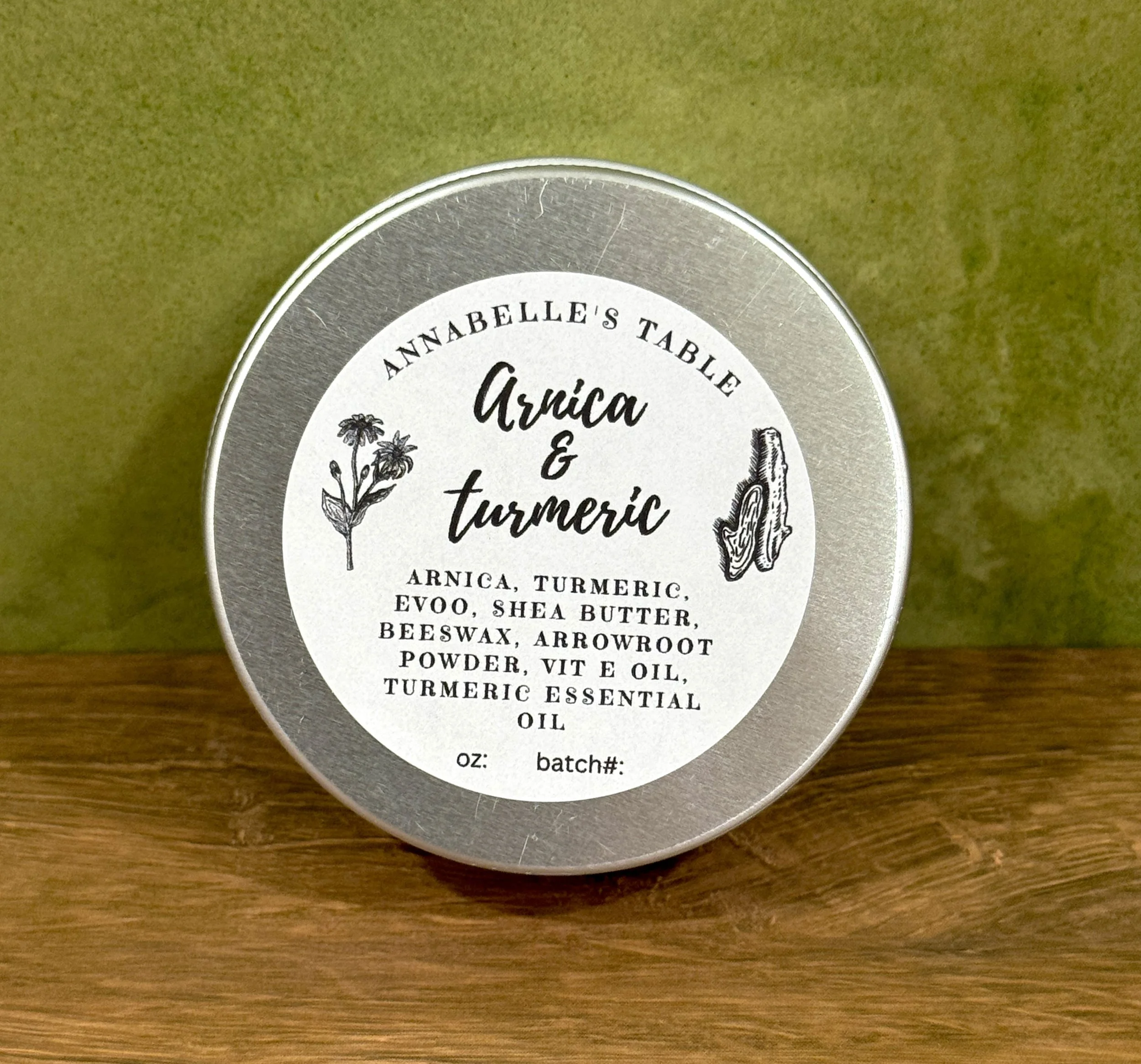 Arnica and Turmeric Natural Organic Herbal Salve