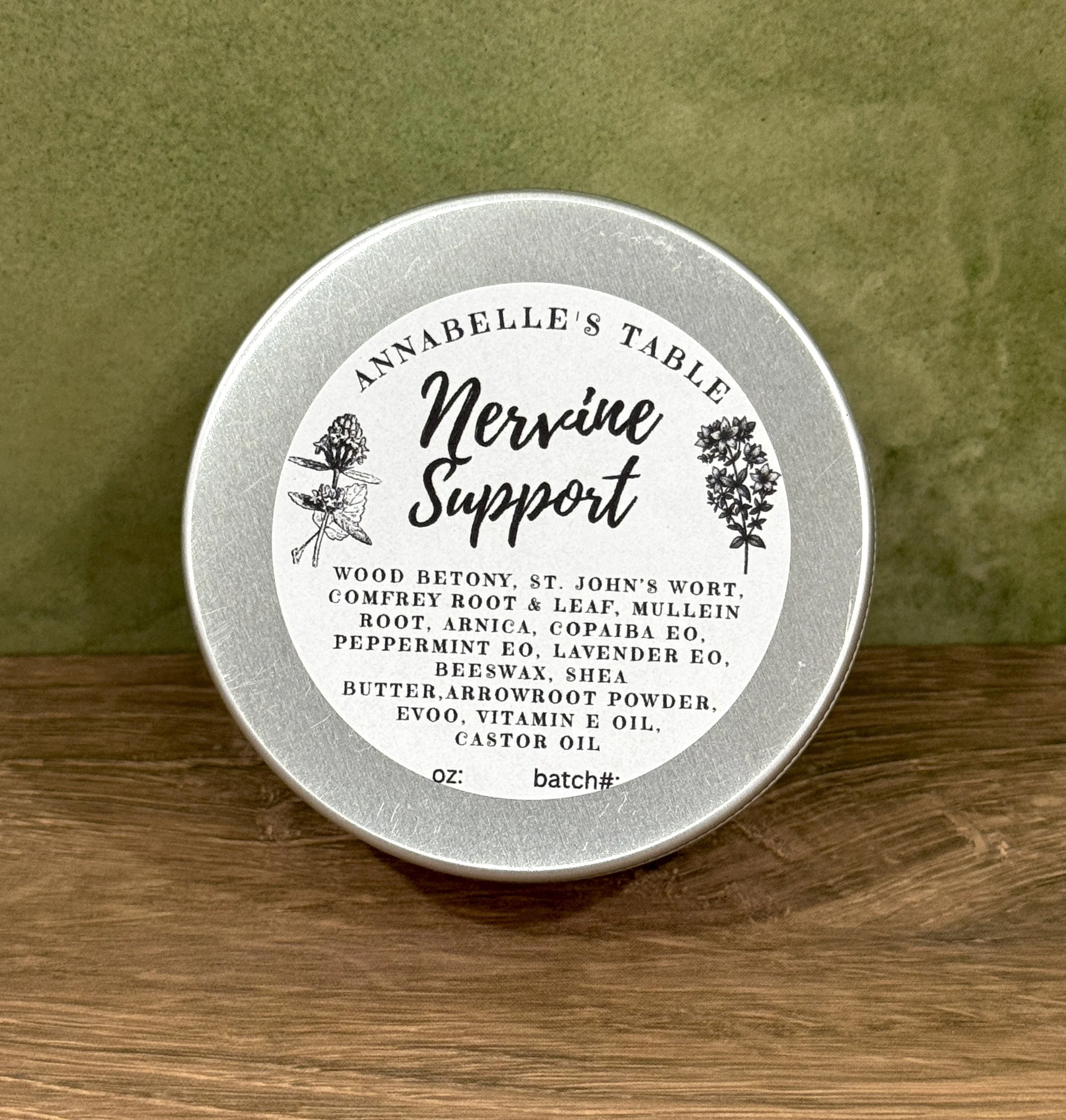 Nervine Support Natural Organic Topical Salve