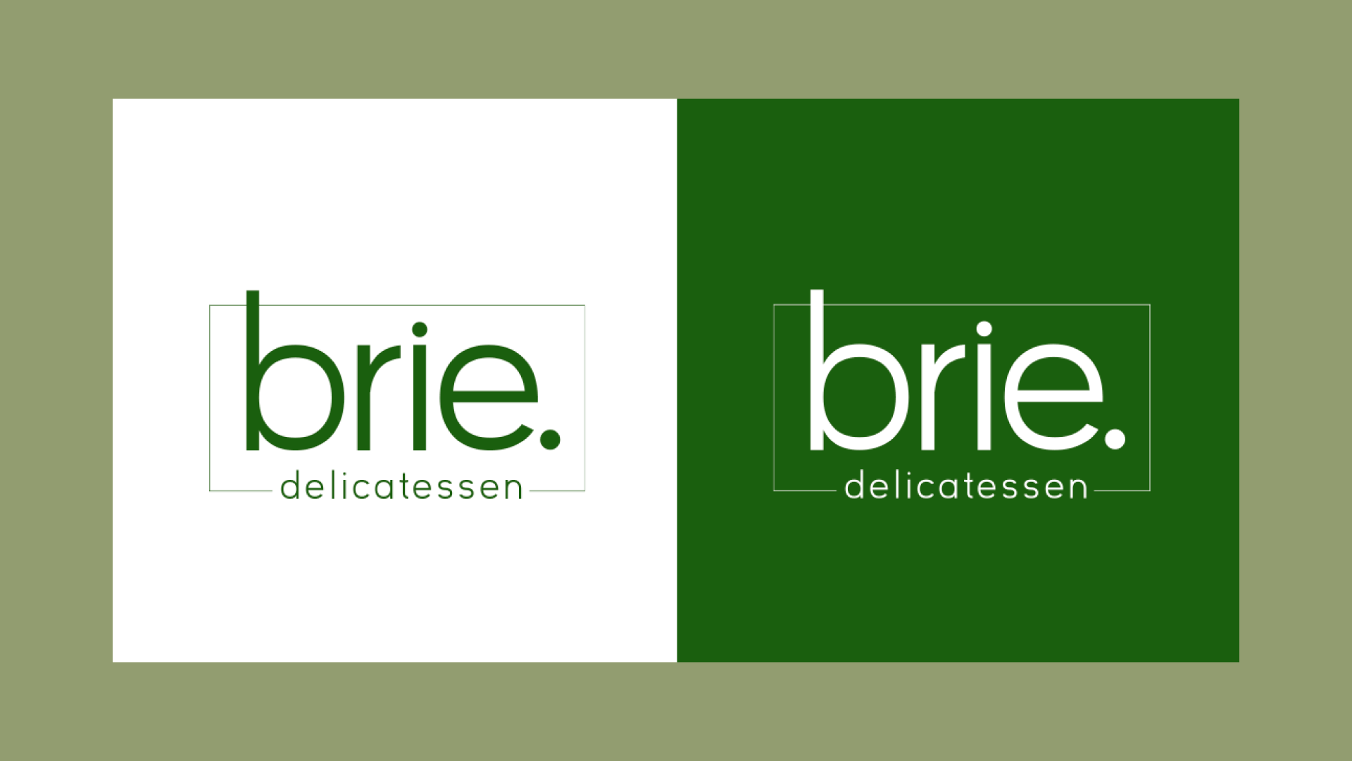 Logotipo criado para a Brie Delicatessen