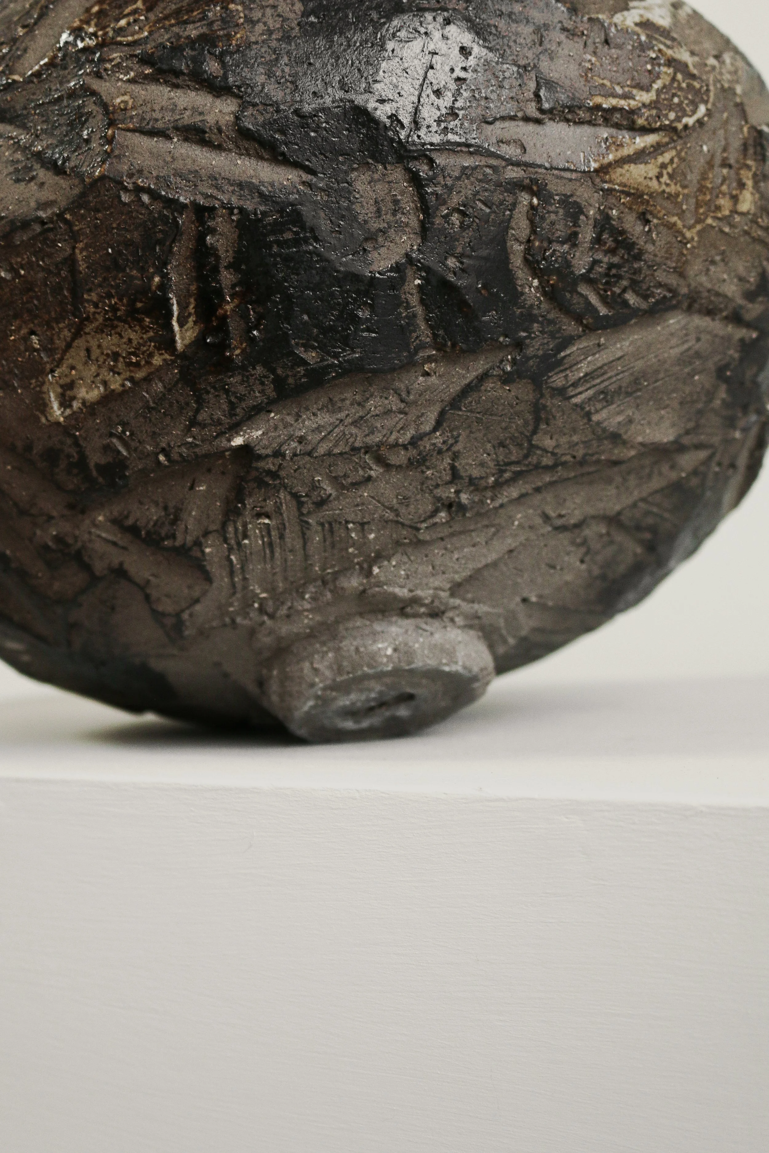 Large Faceted Pottery Moon Vase (9 of 1).jpg