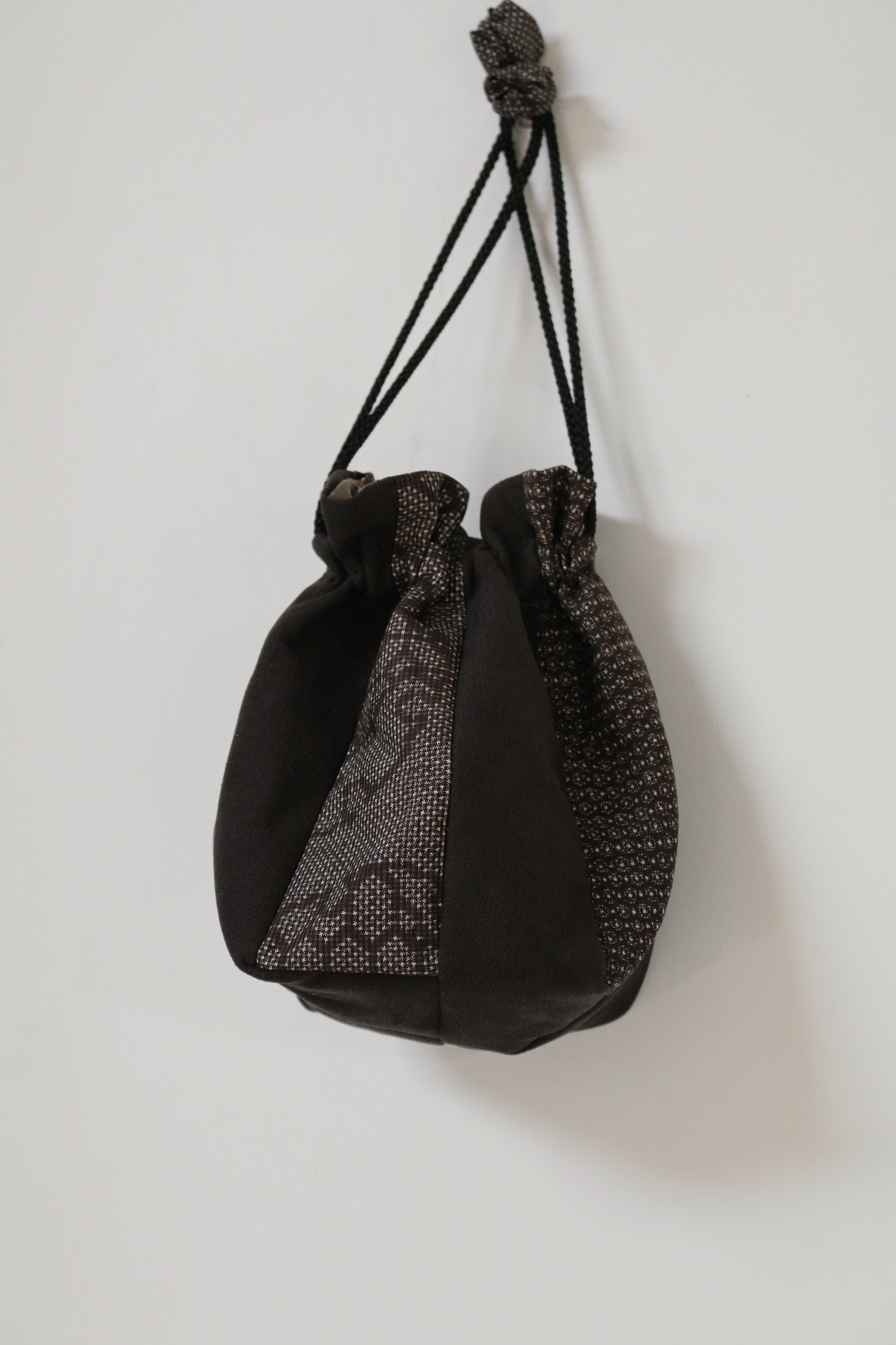 Japanese Panelled Oshima Tsumugi Silk Pouch Bag-2.jpg