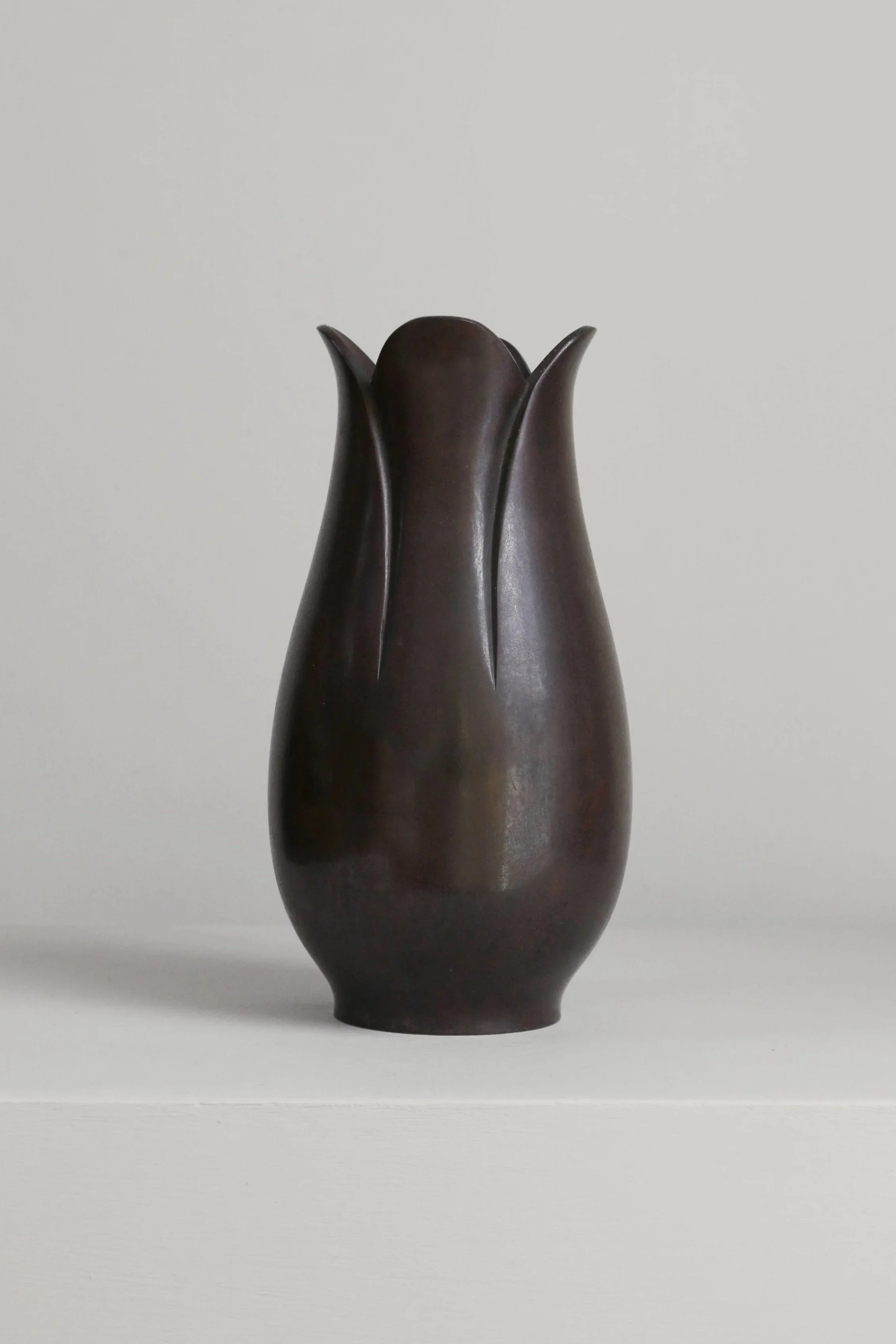 Lobed Bronze Vase