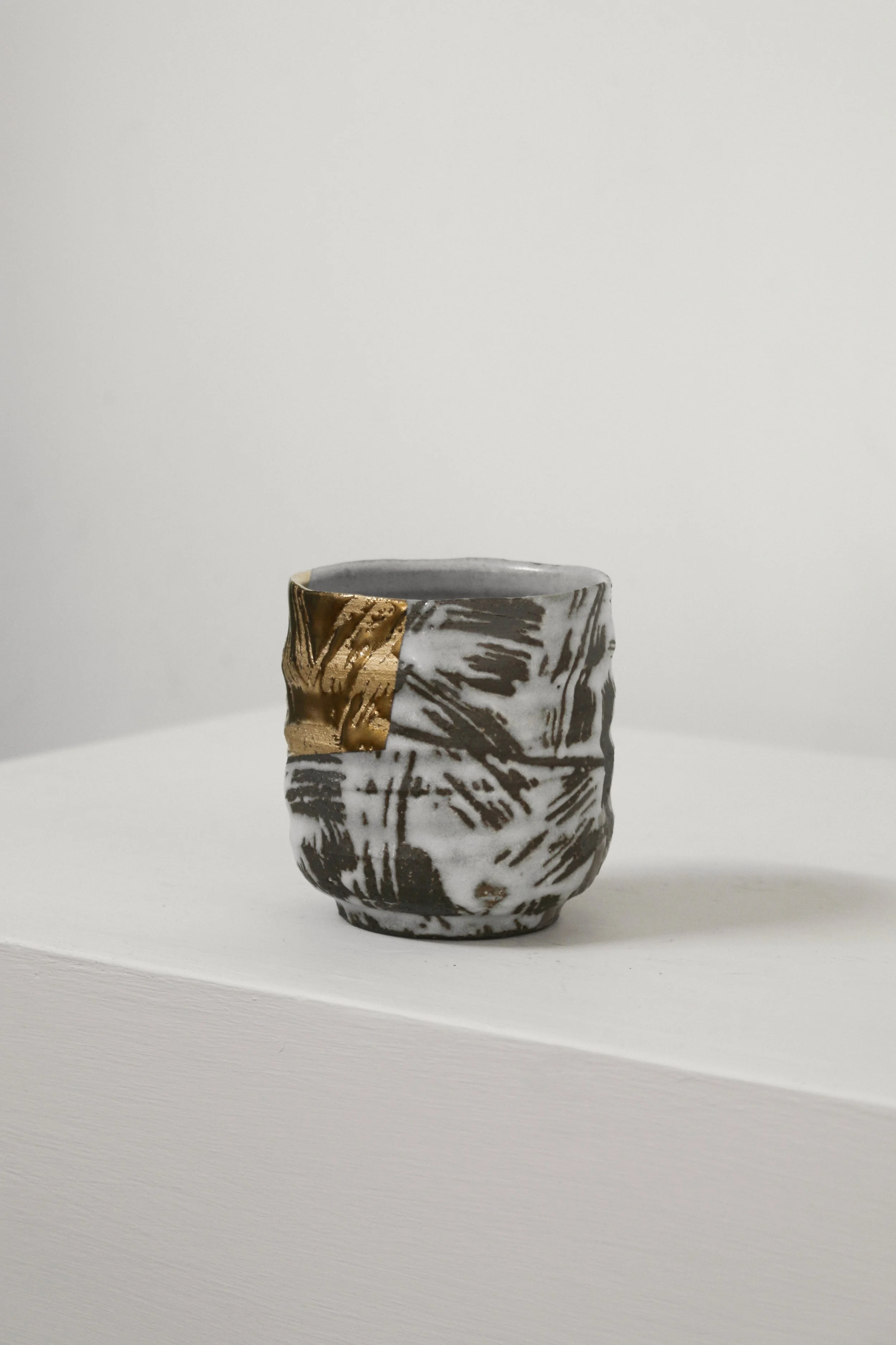 Gold and Silver Leaf Yunomi