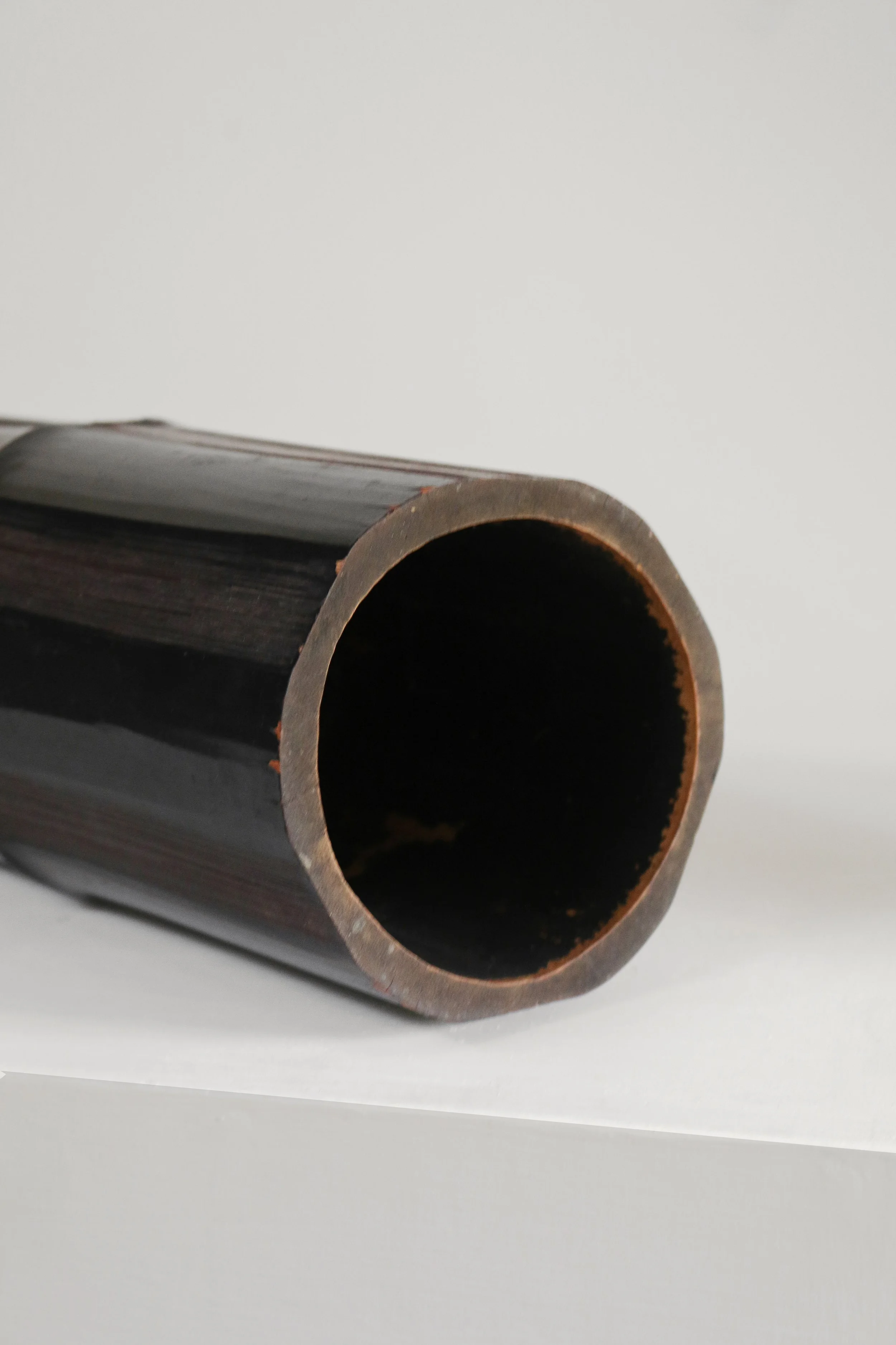 Japanese Striped Bamboo Lacquer Vase-7.jpg