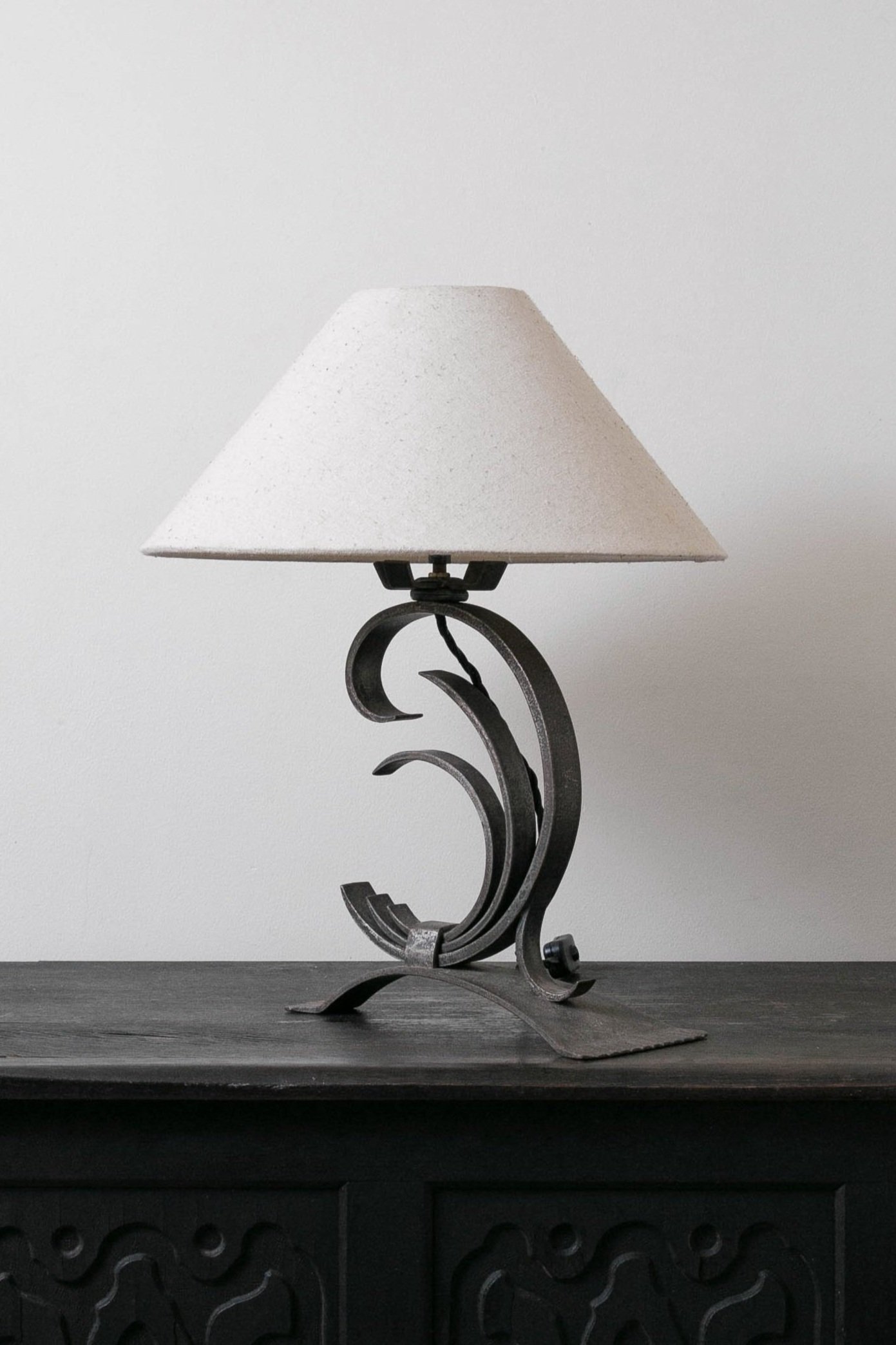 Curled Iron Lamp