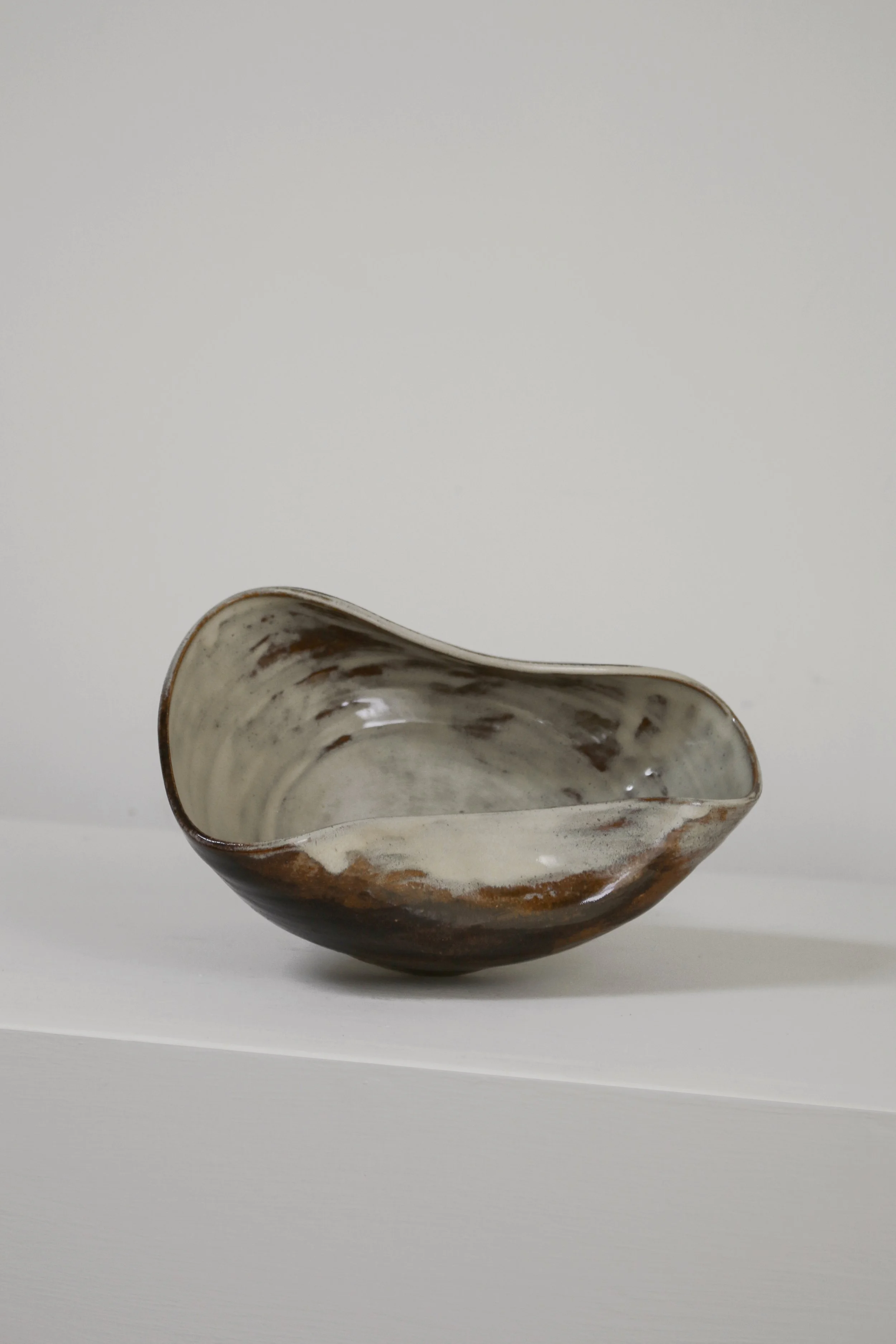 Studio pottery squashed form bowl -3.jpg