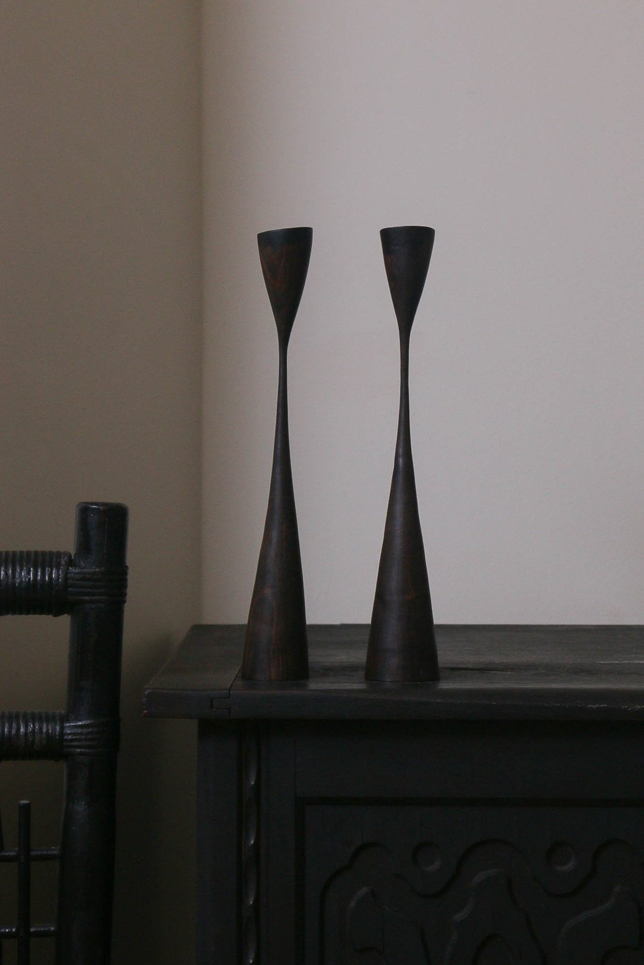 Macassar Ebony Candlesticks