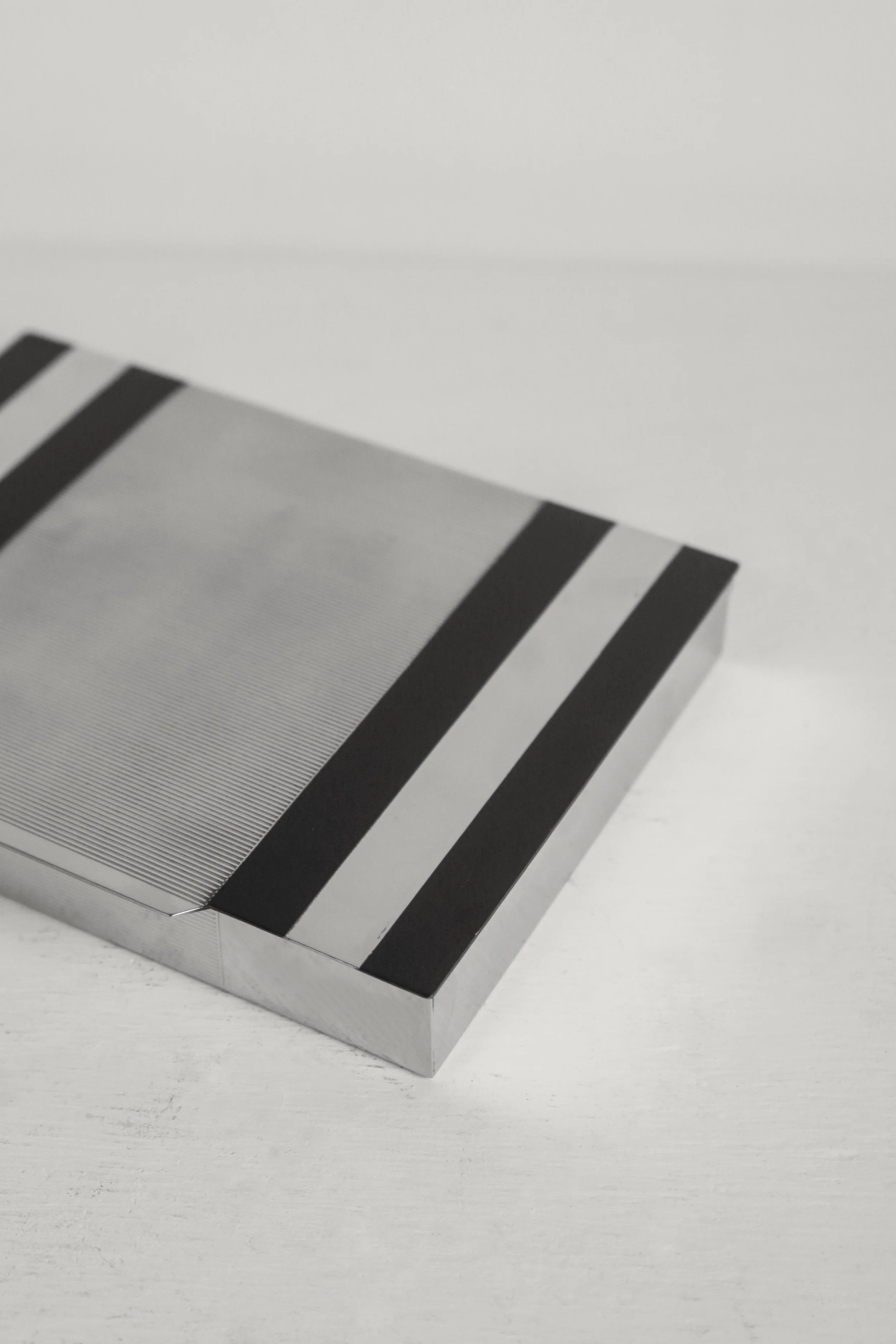 Striped Art Deco Chrome Cigarette Box (5 of 1).jpg