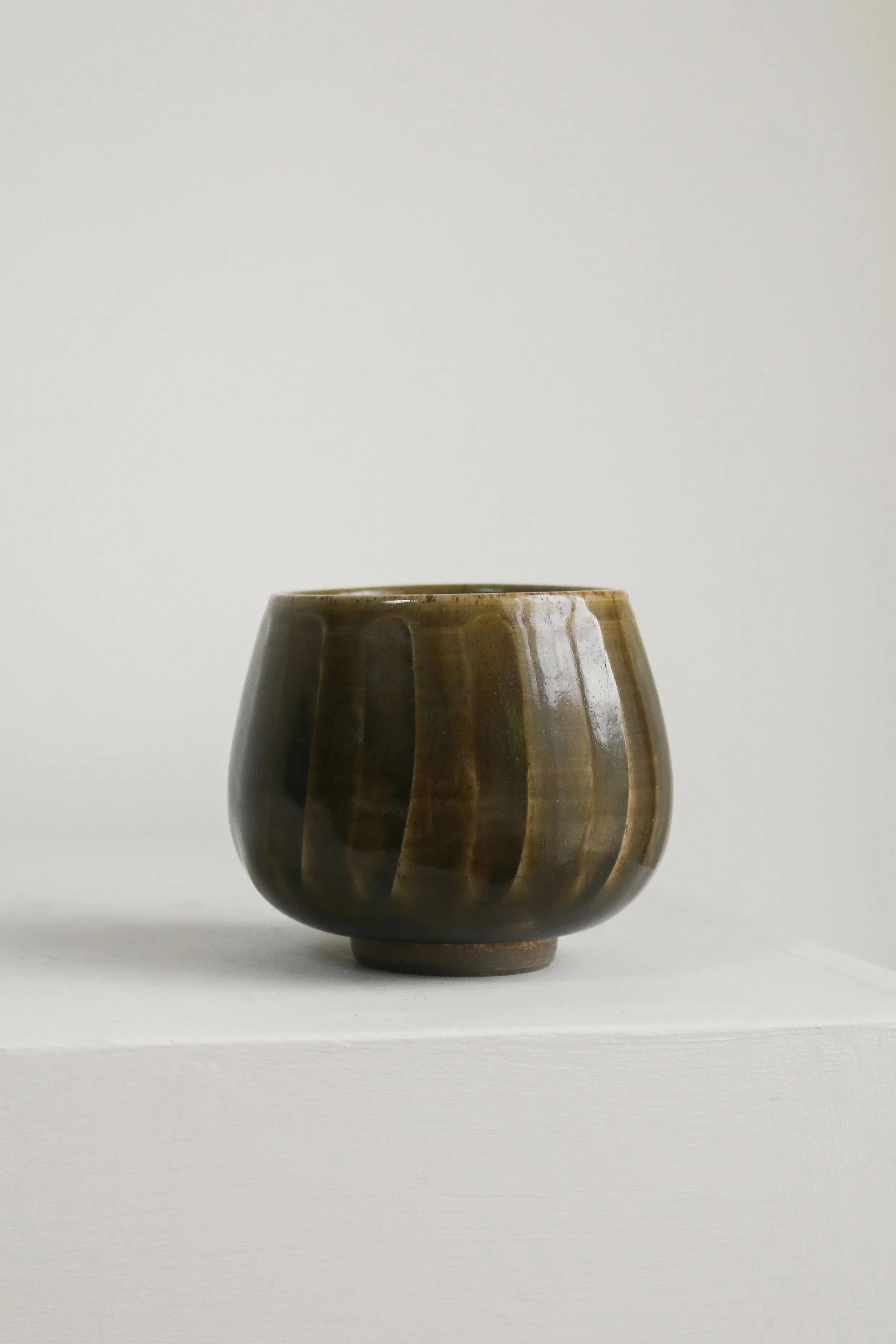 Striped Olive Yunomi