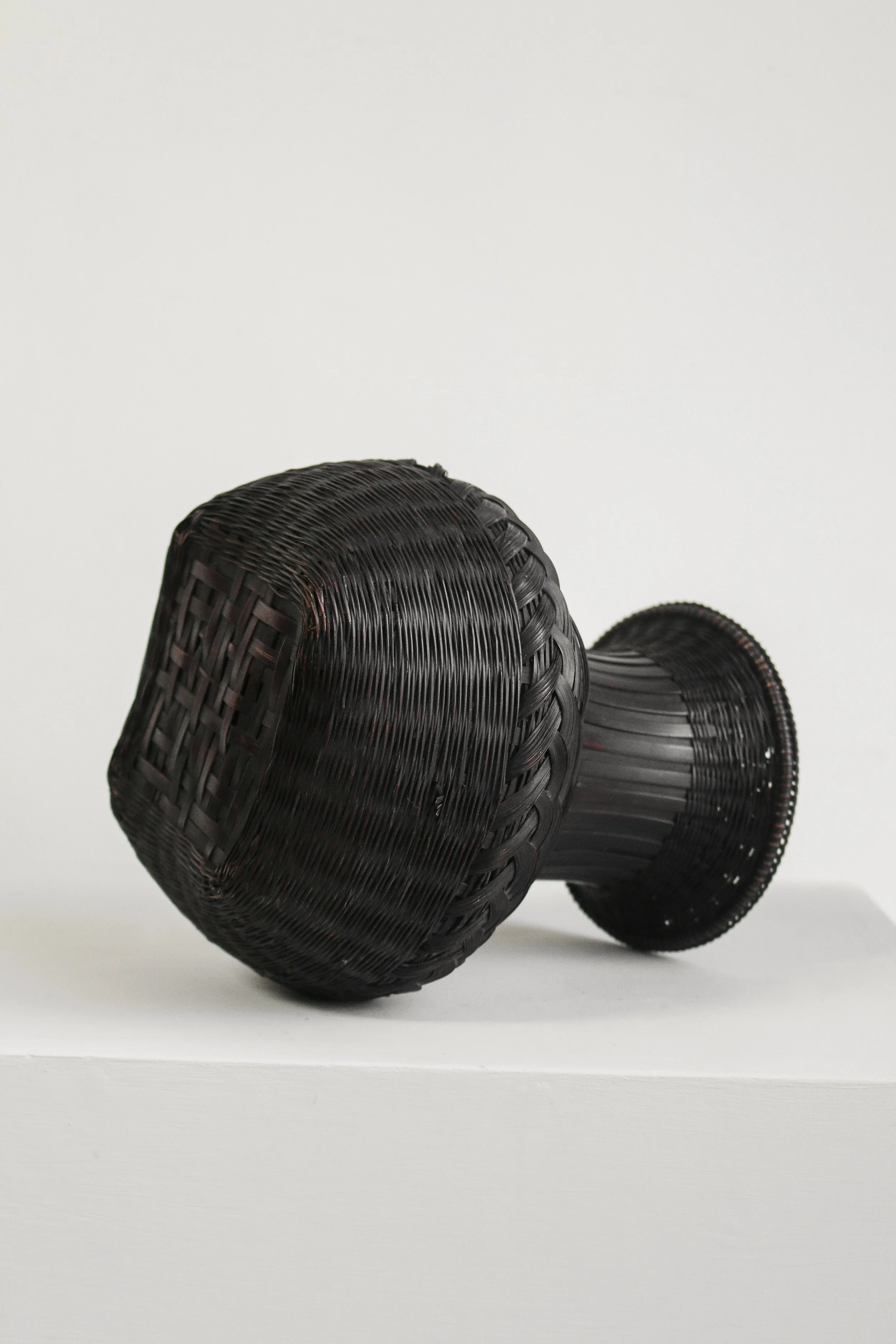Japanese black woven Ikebana basket (4 of 1).jpg