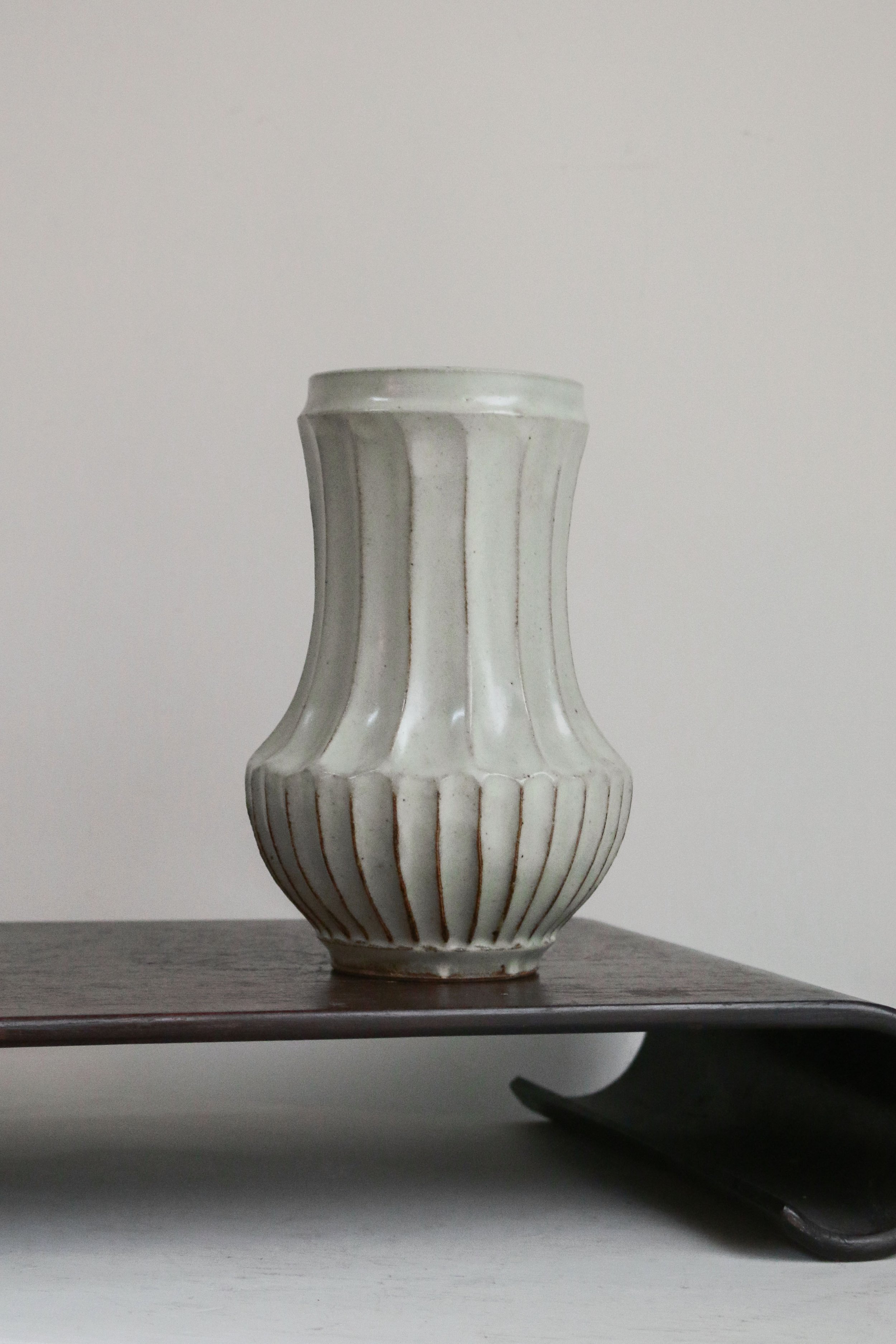 Japanese Fluted Mashiko Vase-1.jpg