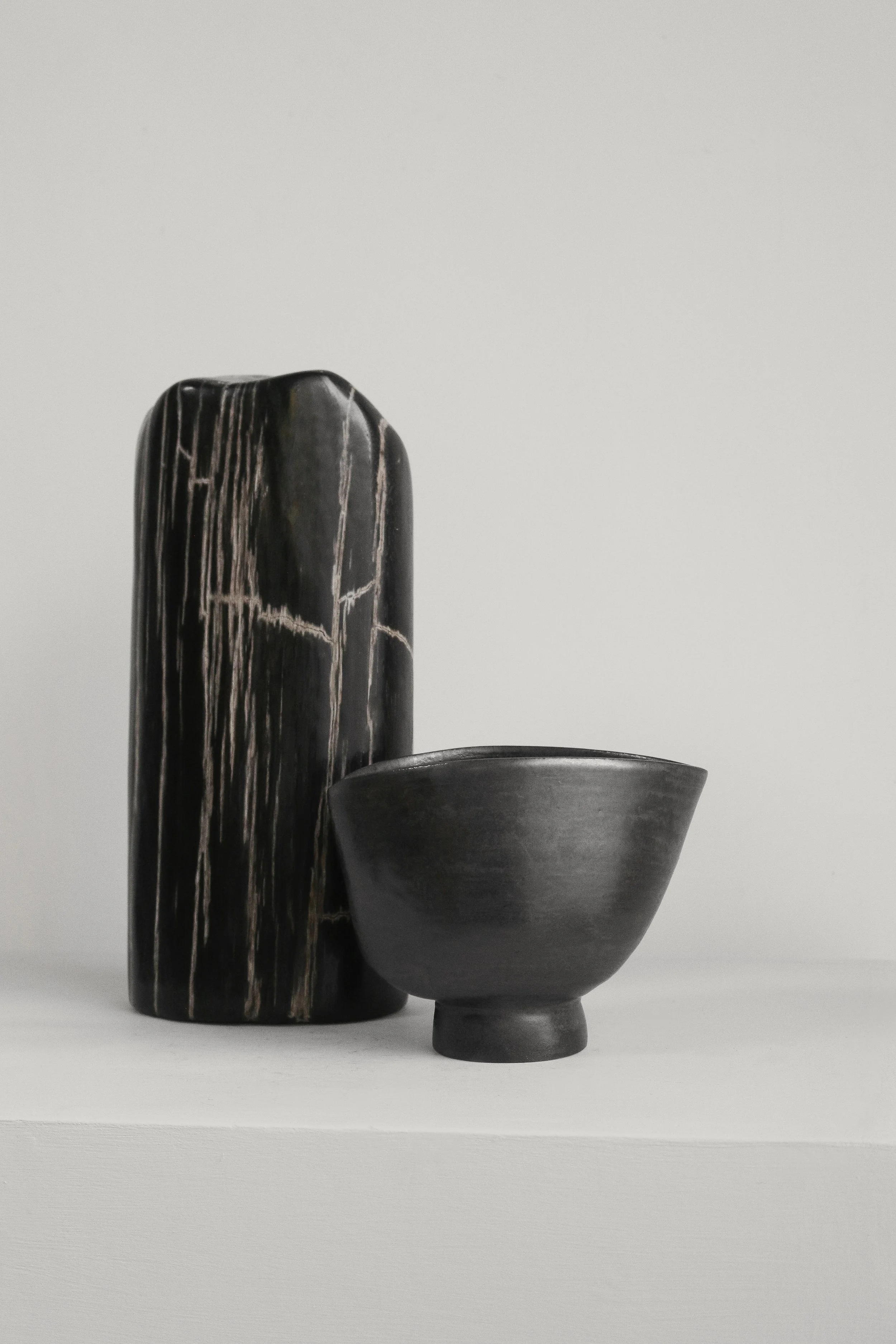 Pedestal Flared Pottery Bowl (1 of 1).jpg