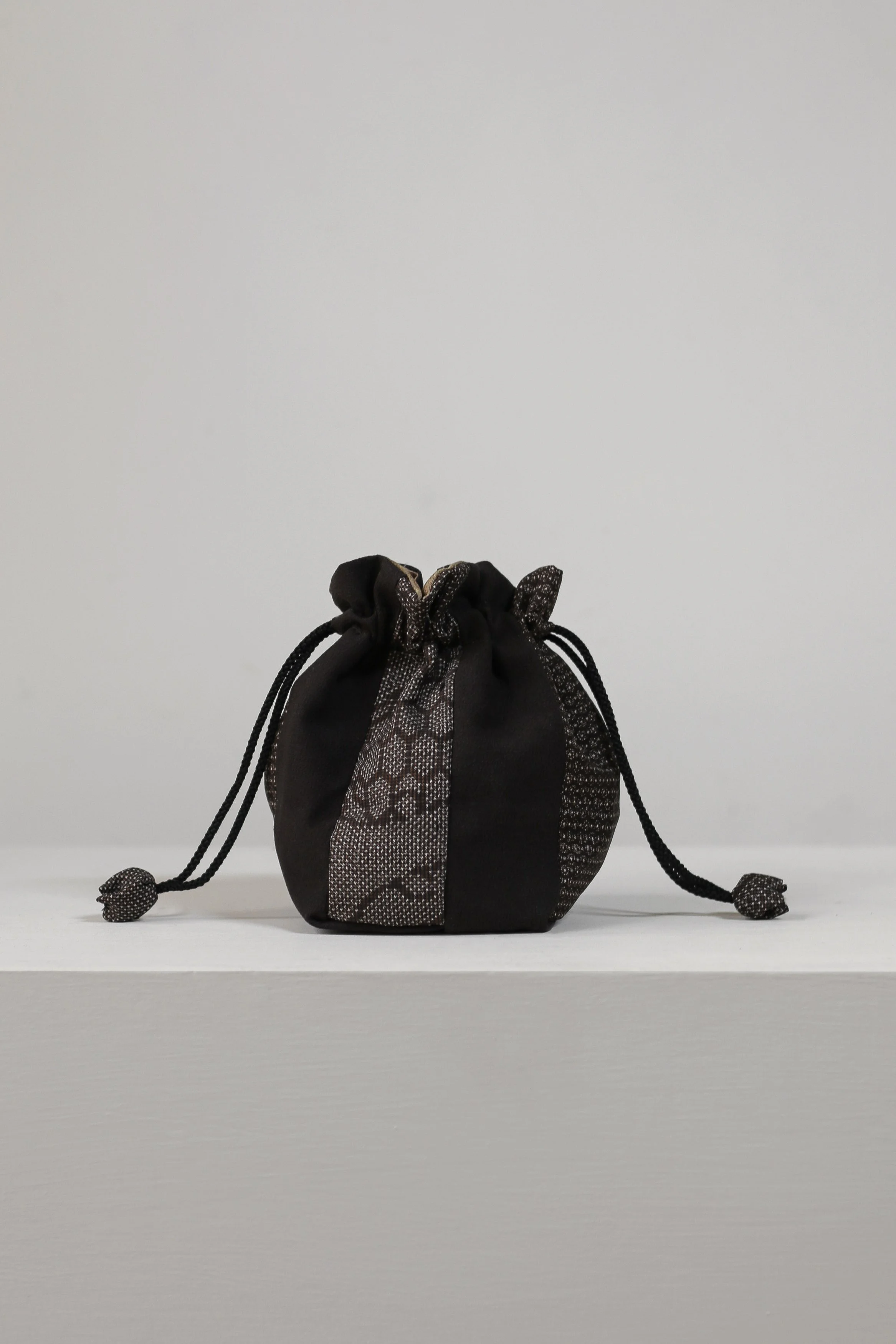 Japanese Panelled Oshima Tsumugi Silk Pouch Bag-6.jpg