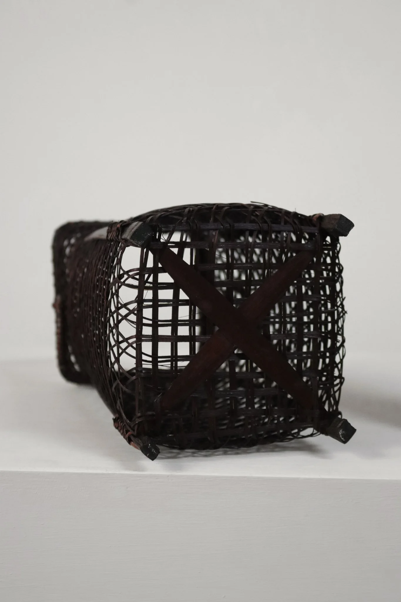 Japanese Footed Bamboo Ikebana Basket AOE Objects-2.jpg